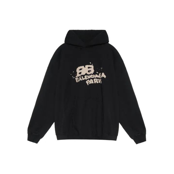 Balenciaga Classic Logo Black Hoodie