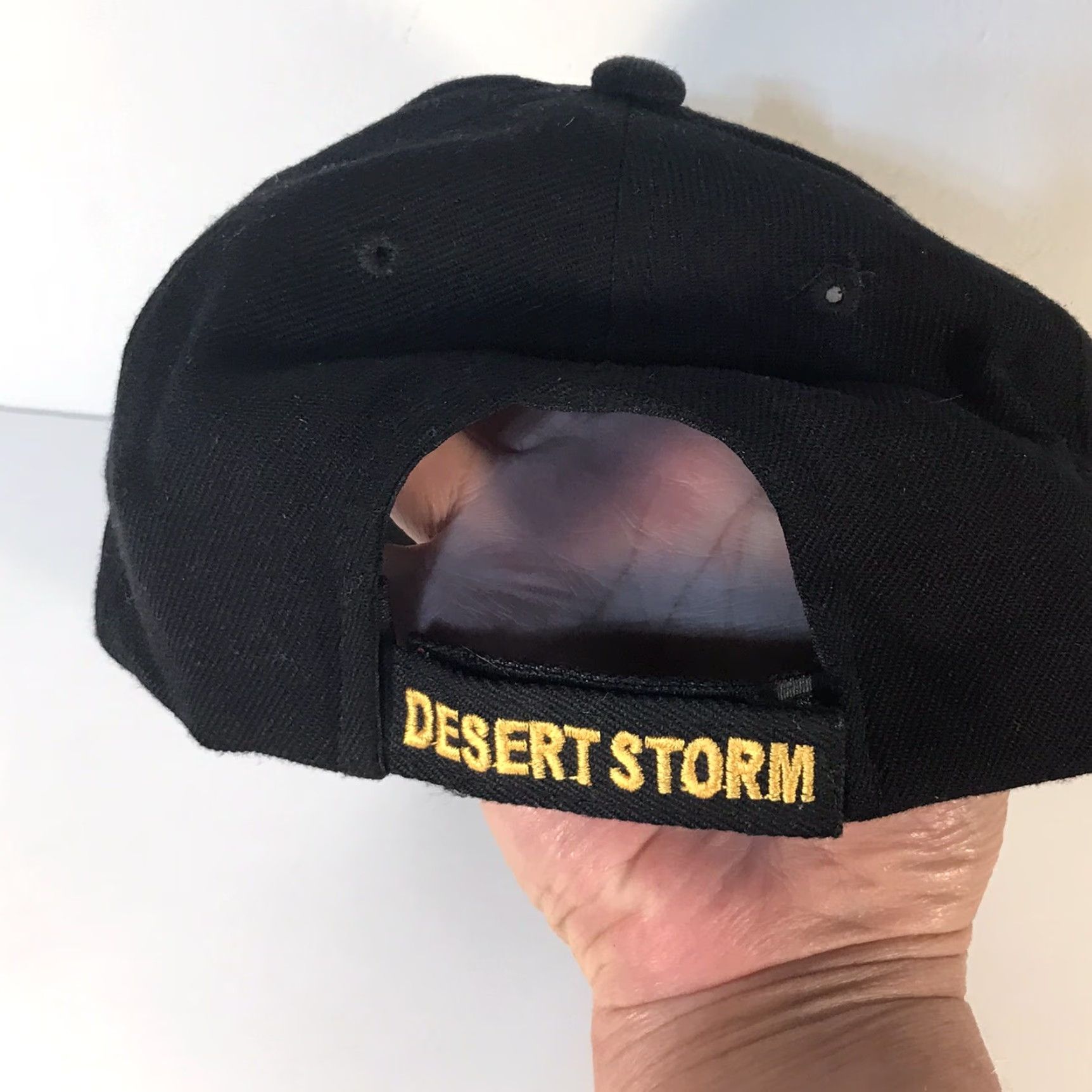 Vintage Santo Cap Desert Storm Veteran Black Adjustable Baseball Cap Mens One Size Size ONE SIZE - 3 Thumbnail