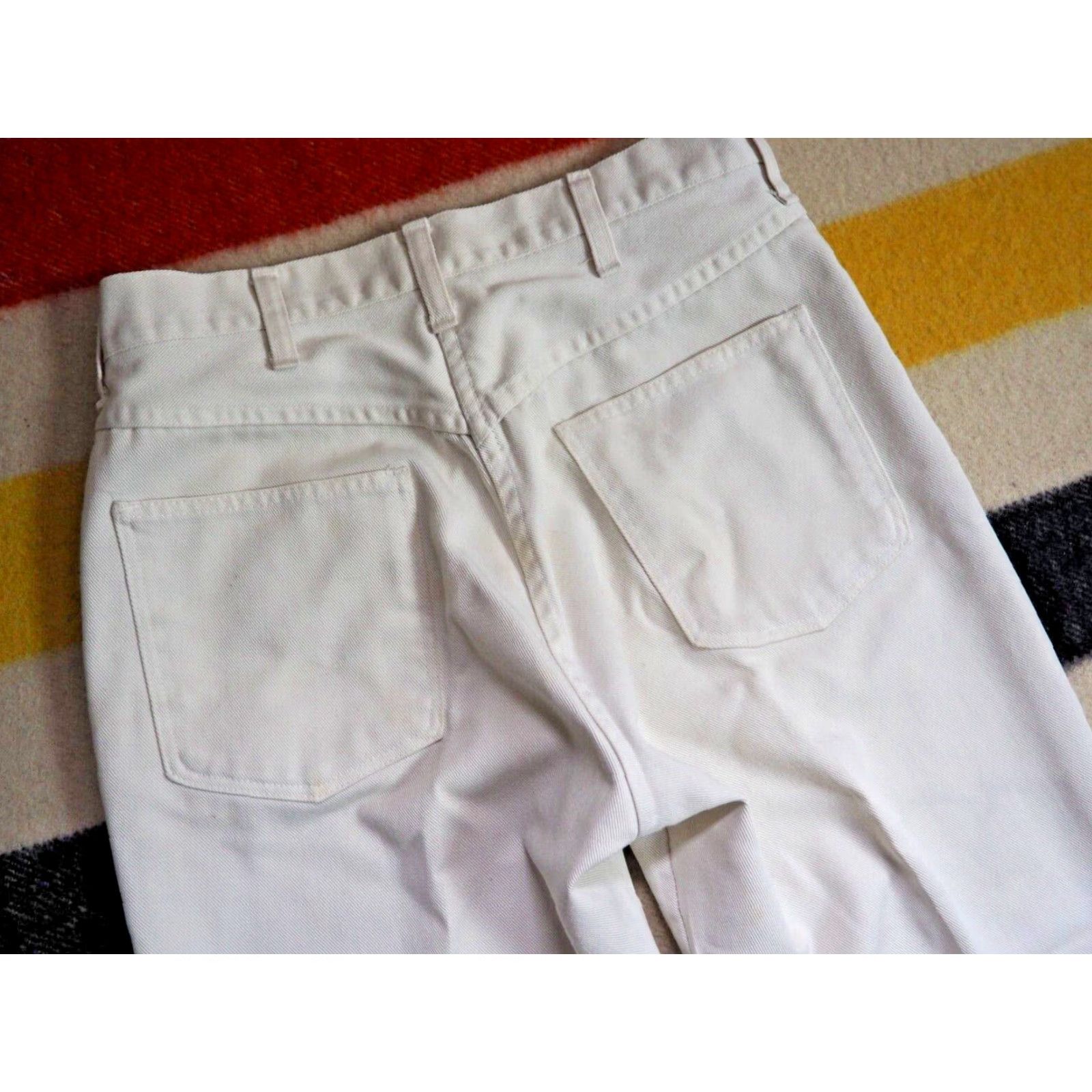 JCPenney VTG 70s Penneys Ranchcraft White Twill Western Cowboy Pants 29x28 Men’s/Mens Regular Casual 1970s Inseam 28 White Twill Western Look Size US 29 - 4 Thumbnail