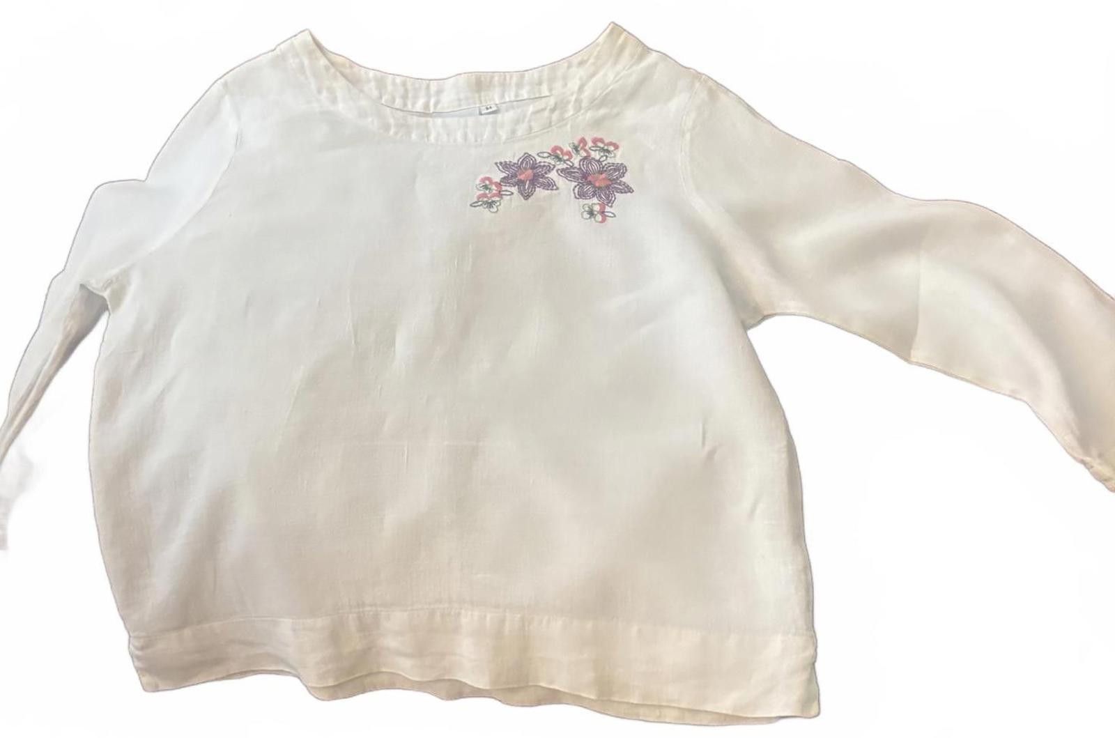 Other Hot Cotton By Marc Ware Embroidered Linen Shirt Size M / US 6-8 / IT 42-44 - 3 Thumbnail