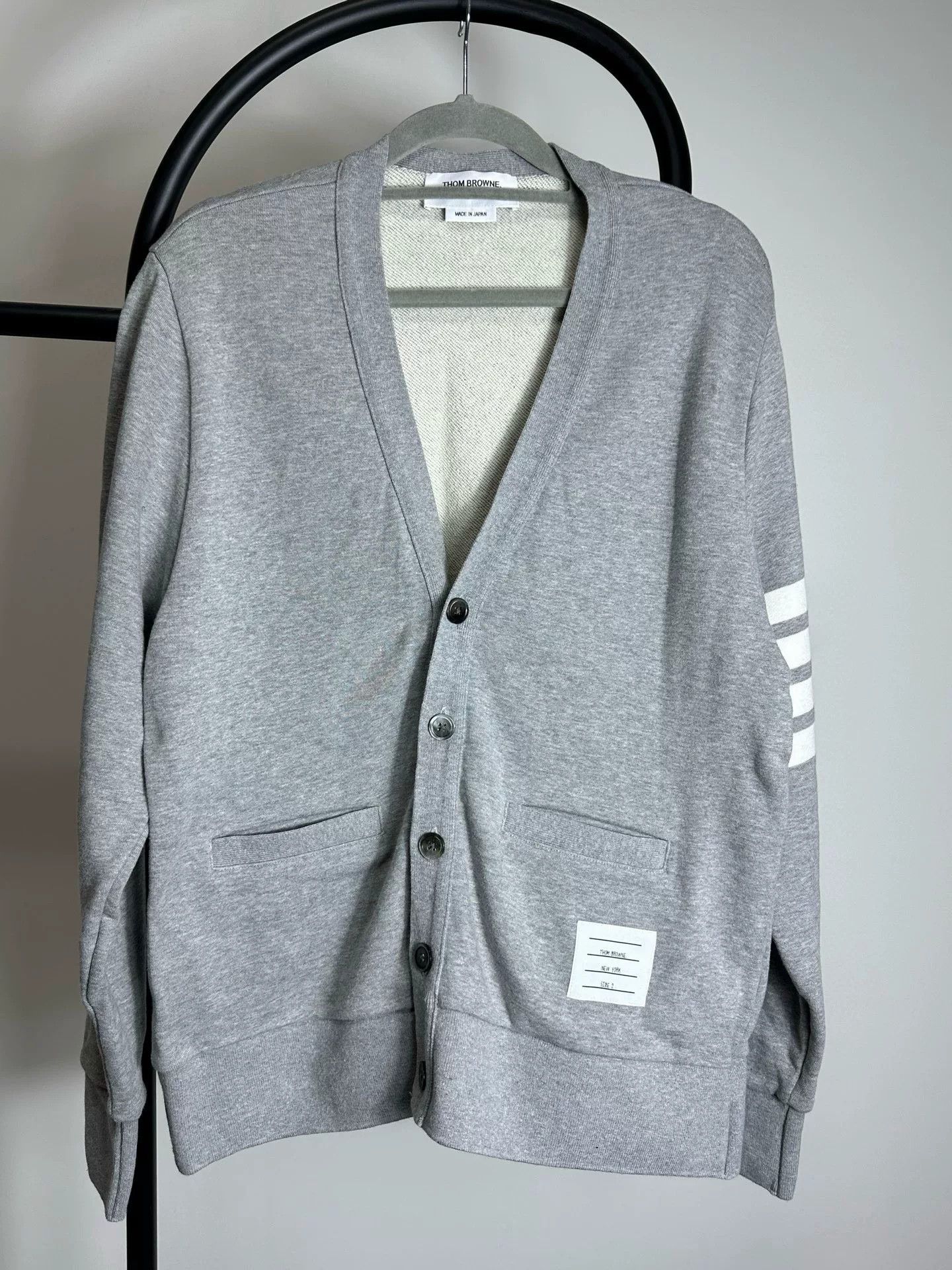Thom Browne Thom Browne Knit Striped Gray Sweater 44 Men Size US L / EU 52-54 / 3 - 1 Thumbnail