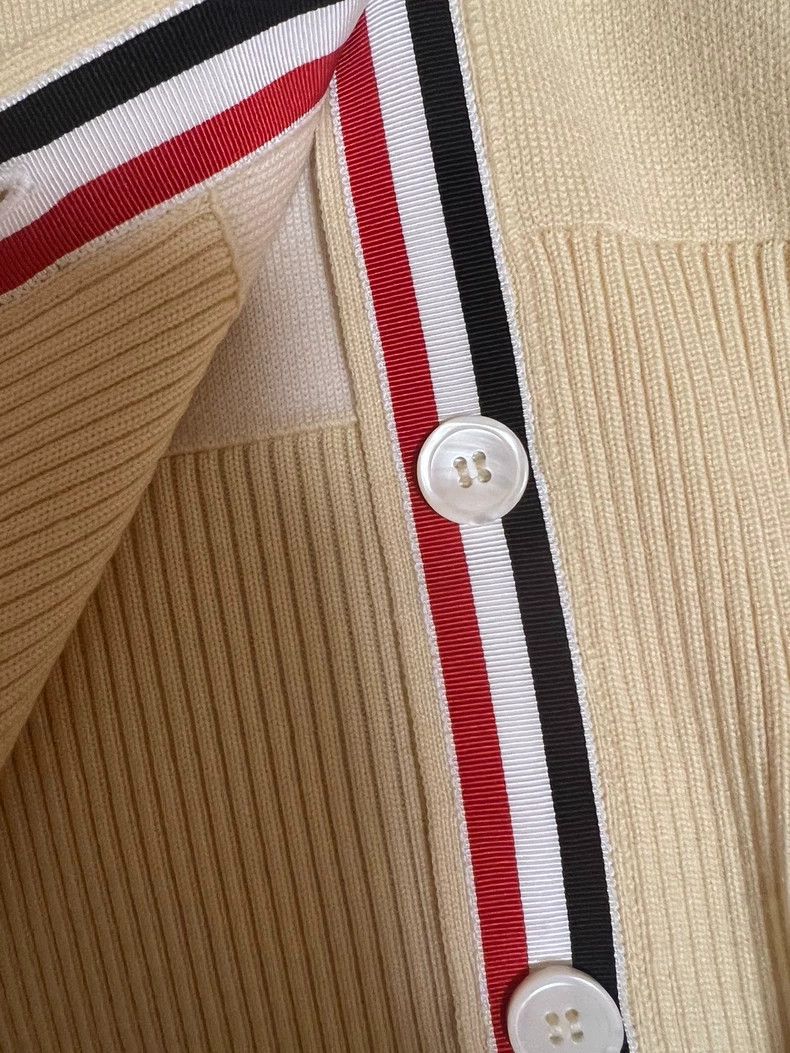 Thom Browne Thom Browne Yellow knit cardigan Size S / US 4 / IT 40 - 3 Thumbnail