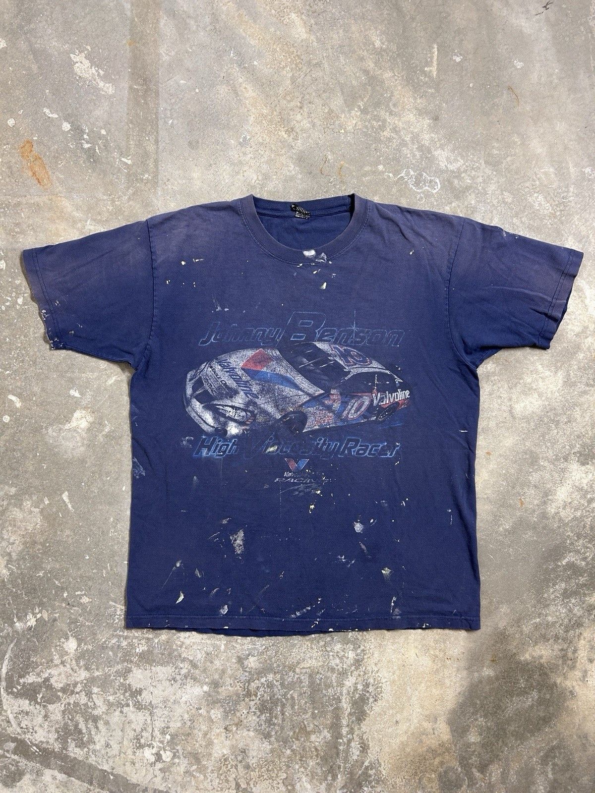 NASCAR Vintage Y2K Johnny Benson NASCAR Painted Distress Shirt Size US L / EU 52-54 / 3 - 1 Thumbnail