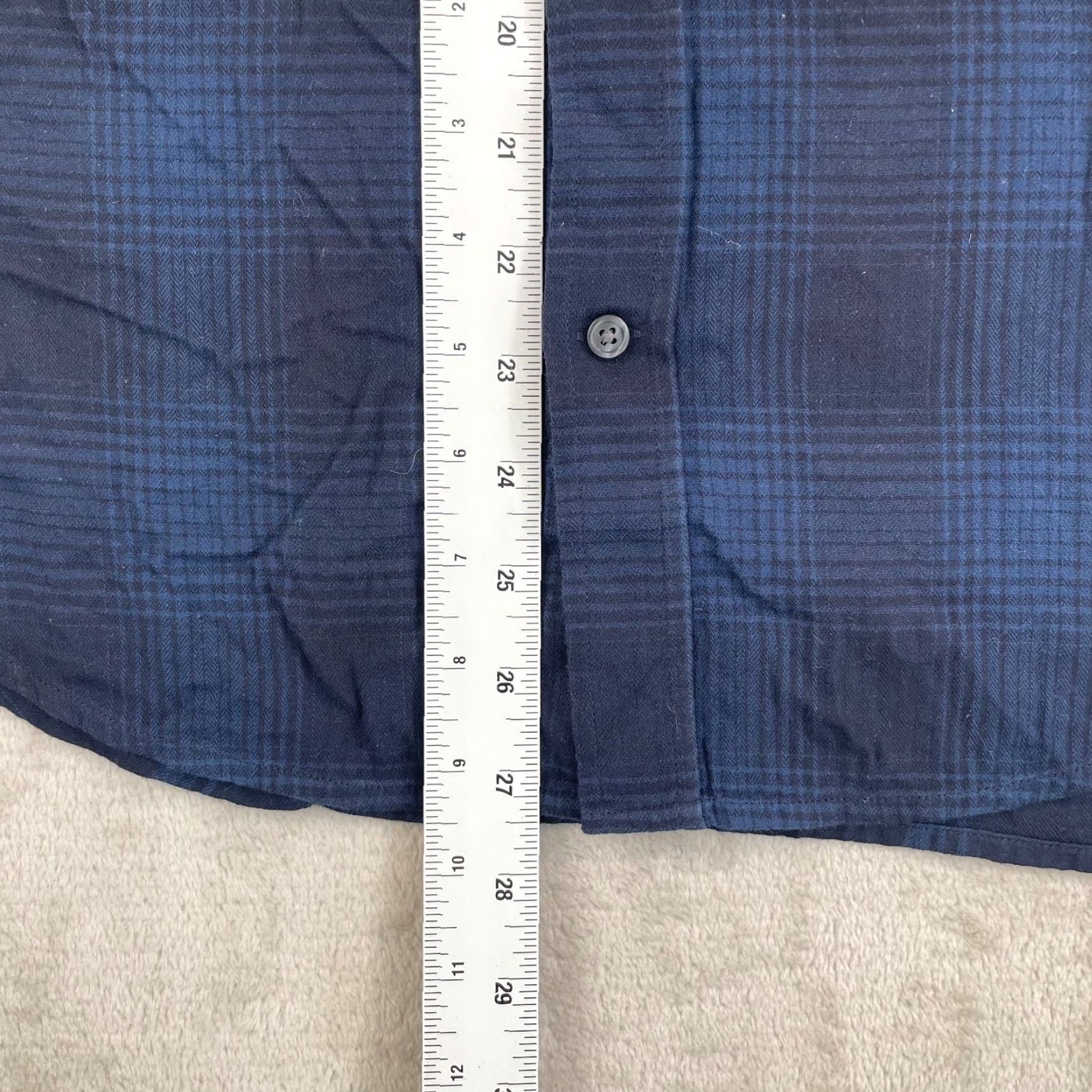 Vince Vince Shirt Men Medium Blue Buffalo Plaid Long Sleeve Pocket Designer Preppy Size US M / EU 48-50 / 2 - 6 Thumbnail