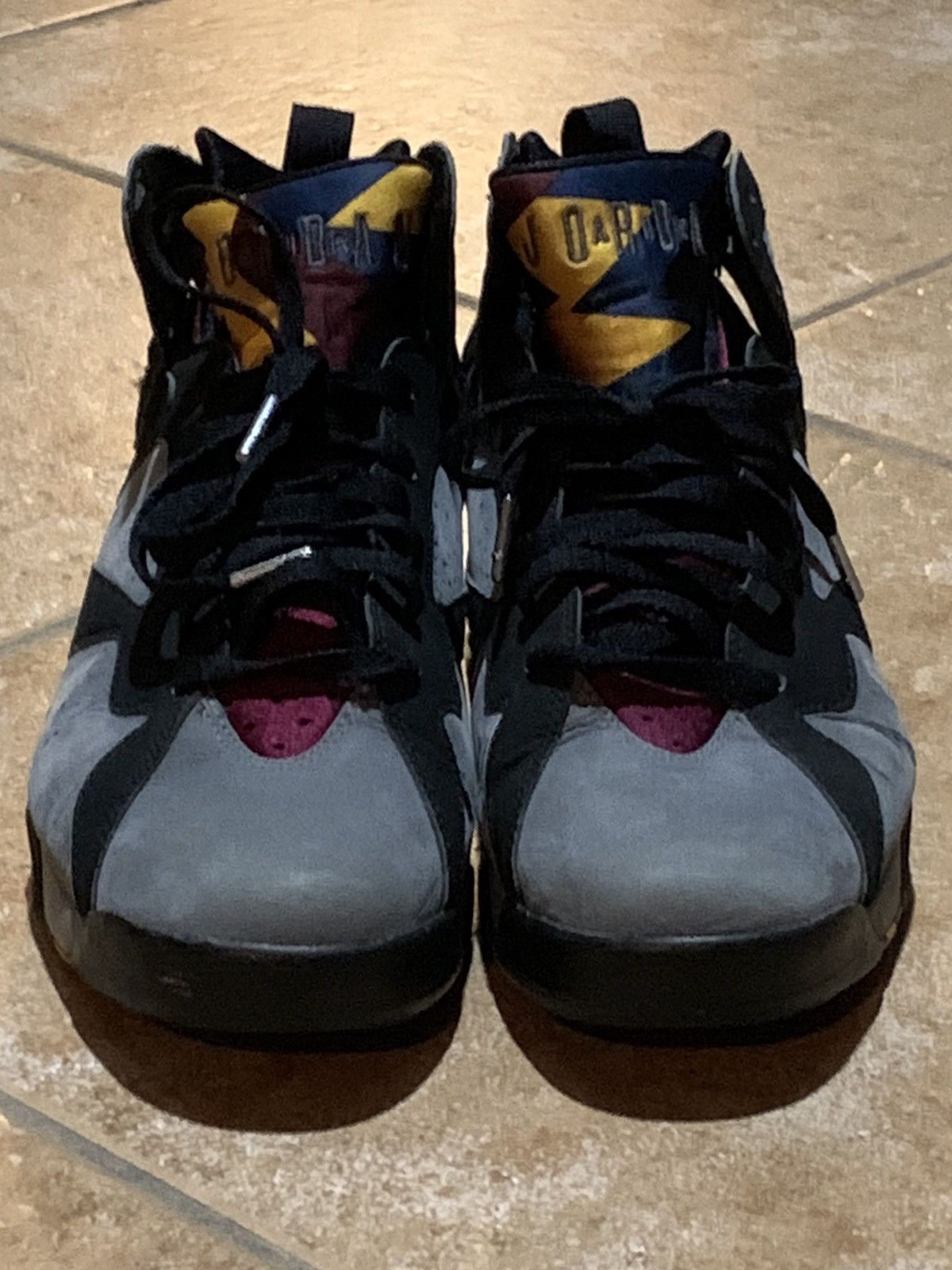 image of Jordan Brand 7 Beardux Shoes in Black, Men's (Size 10)