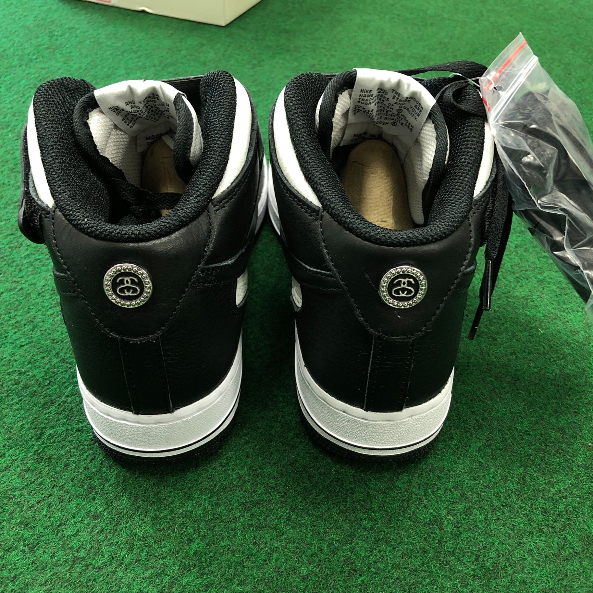 Other Nike Air Force 1 Mid Stussy Light Bone Black - Size 8 Size US 8 / EU 41 - 5 Thumbnail