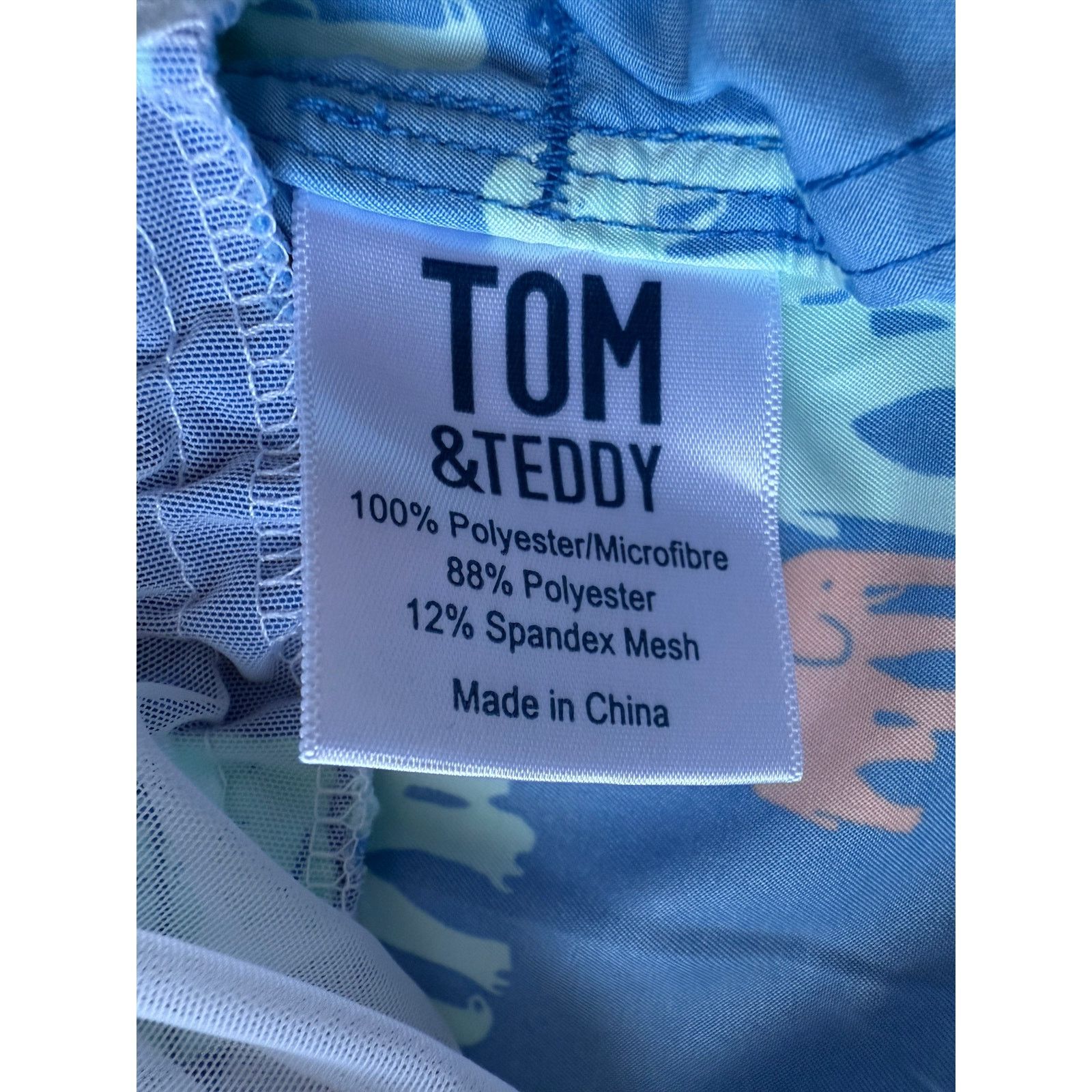 Other Tom & Teddy Mens Swim Trunks Blue with Elephants Size XL Size US 34 / EU 50 - 4 Thumbnail