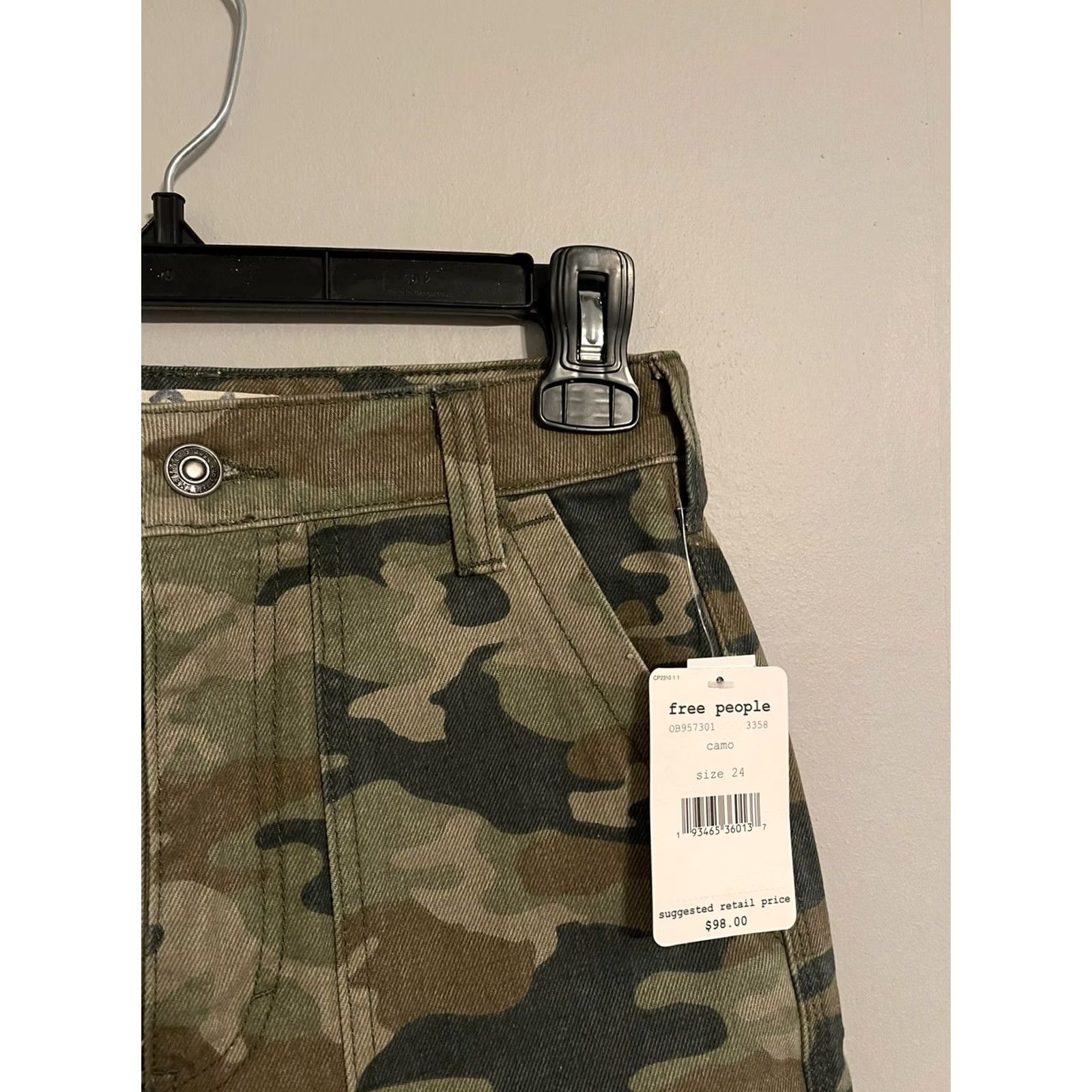 Free People Free People Remy Camo Crop Pants Moss OB957301 Wide Leg New Women's 24 Size 42" / US 20 - 2 Thumbnail