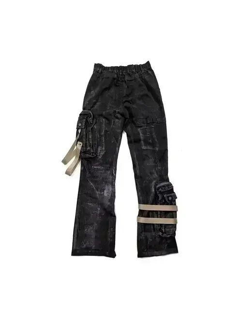 Japanese Brand × Jean Punk Rock Heavy Industrial Detachable Streamer Cargo Pants Size US 32 / EU 48 - 1 Thumbnail