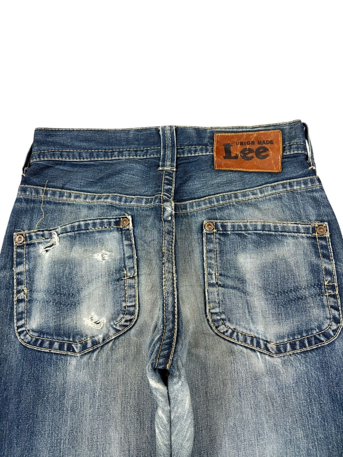 Lee Vintage Japanese Lee Union Made Mud Wash Distress Loose Jean Size US 29 - 7 Thumbnail