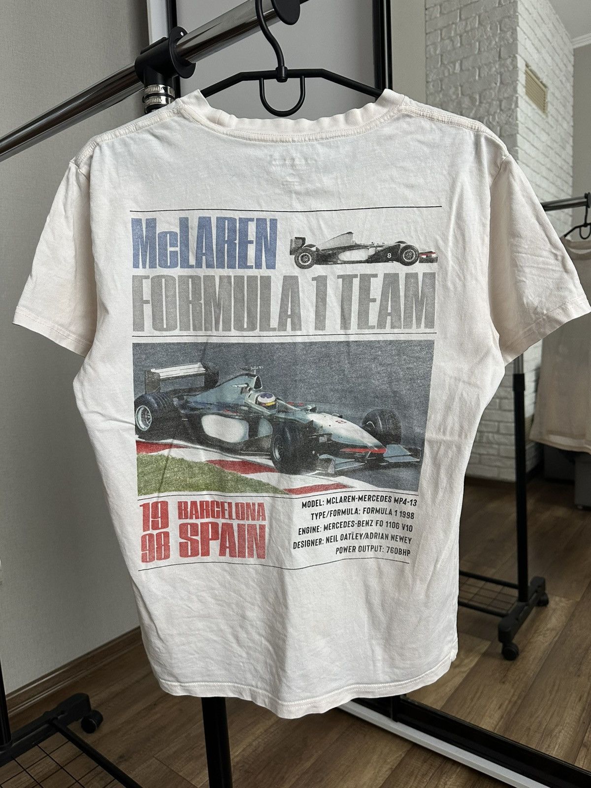 1998 Formula 1 McLaren Mercedes Vintage Racing T-Shirt