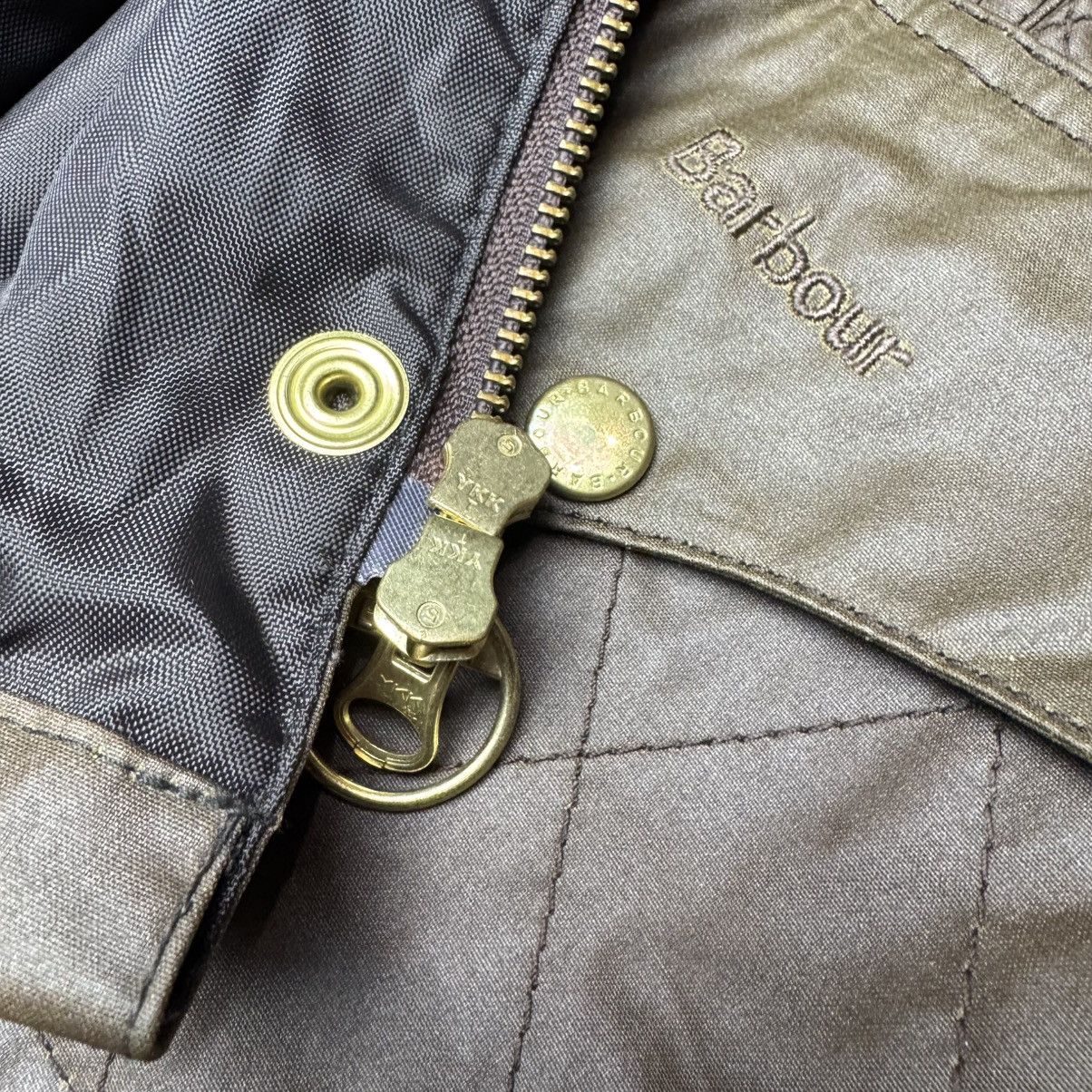Barbour × Vintage Barbour Wax Jacket Quilted Brown Size 10 Size M / US 6-8 / IT 42-44 - 9 Thumbnail