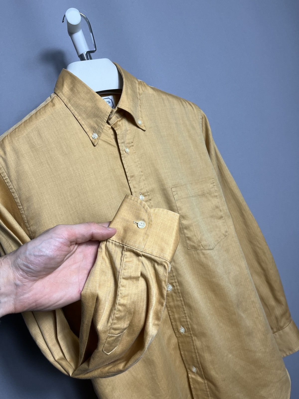 Burberry Burberrys London shirt button down beige mens pocket France Size US M / EU 48-50 / 2 - 6 Thumbnail