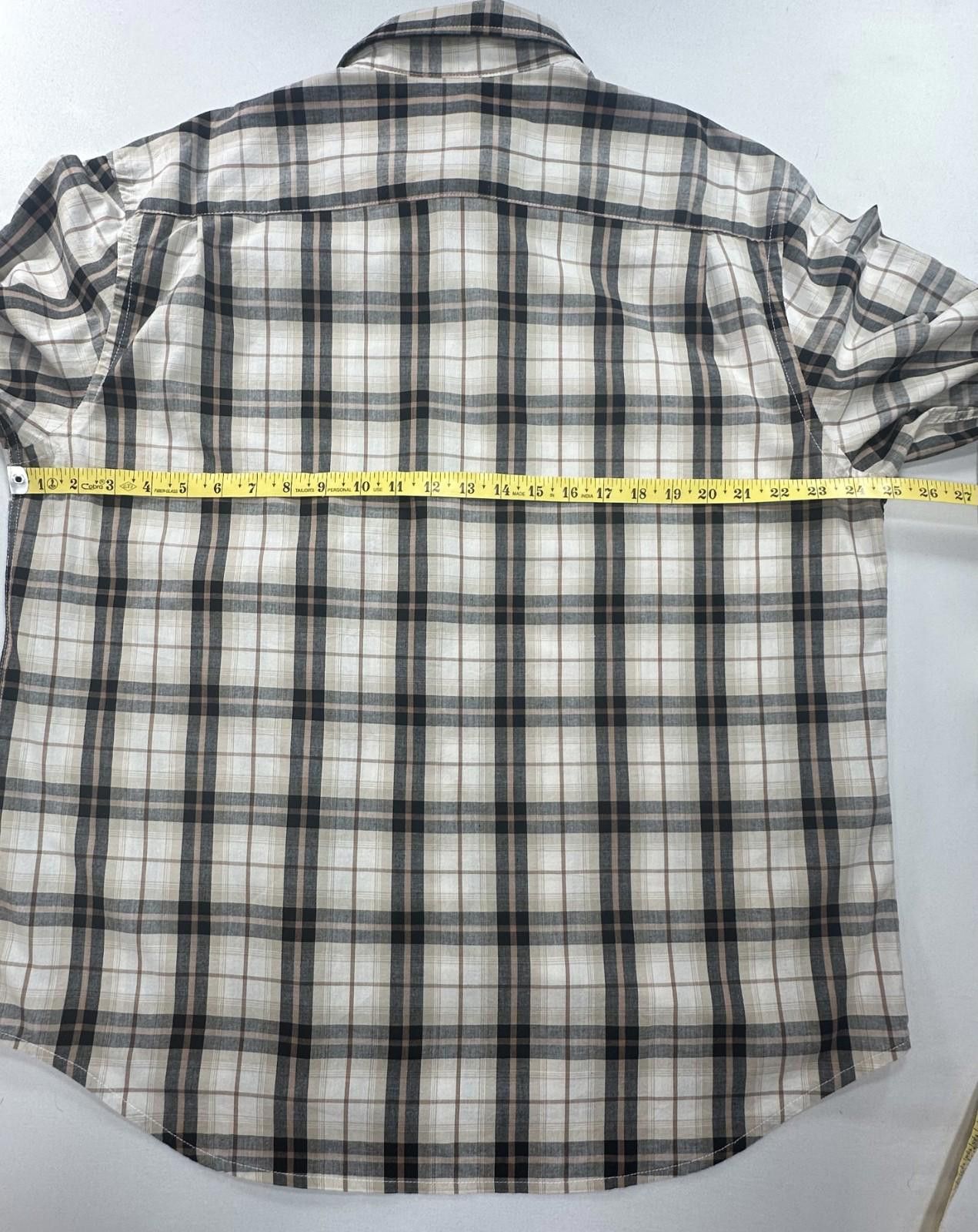 Old Navy Old Navy Plaid Regular Fit Flex Button Up Brown Mens XL Size US XL / EU 56 / 4 - 7 Thumbnail