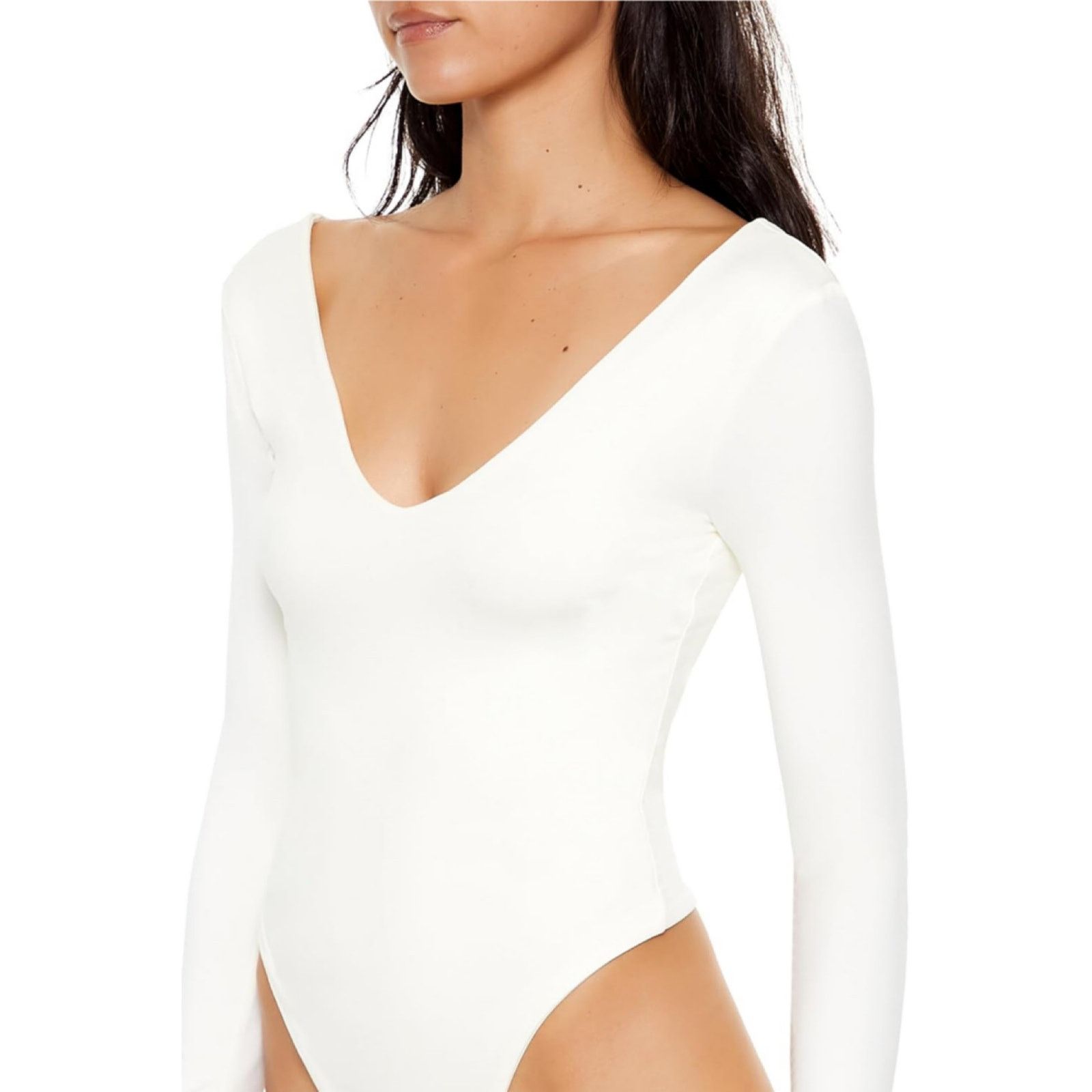 Forever 21 Forever 21 Black Contour Sculpt Satin Thong Bodysuit NWT XS Size XS / US 0-2 / IT 36-38 - 23 Thumbnail