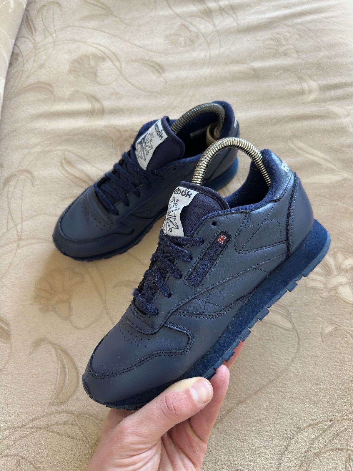 Reebok Reebok Classic Blue Leather Sneakers Size US 5.5 / IT 35.5 - 2 Thumbnail