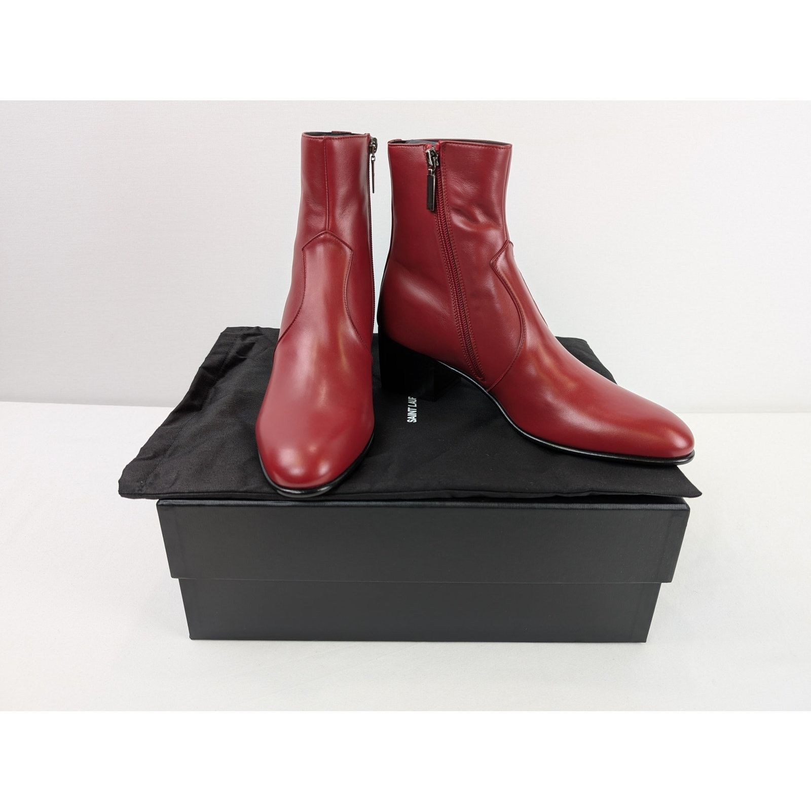 Saint Laurent Paris o1rshd1 James 60 Bootie Boots in Opyum Red Size US 9 / EU 42 - 21 Thumbnail