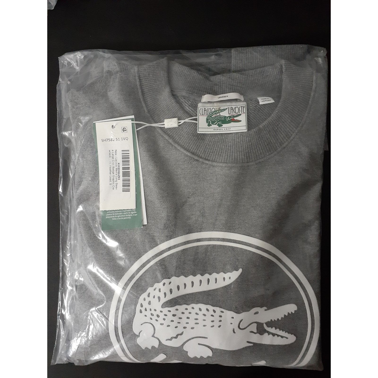 Lacoste Lacoste Men's Long Sleeve Large Croc Crewneck Sweatshirt S Size US S / EU 44-46 / 1 - 2 Thumbnail