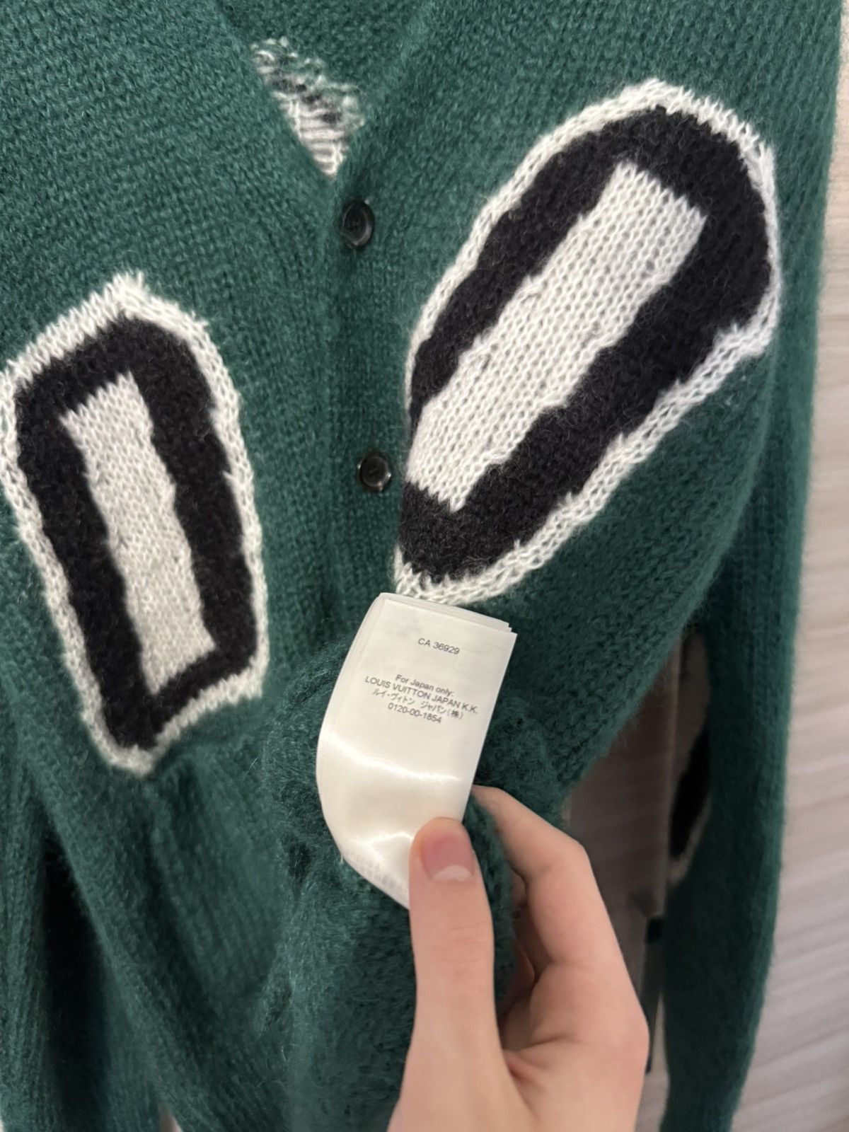 Louis Vuitton Louis Vuitton Green Mohair Knit Cardigan Sweater Season 2022 Size US S / EU 44-46 / 1 - 12 Thumbnail
