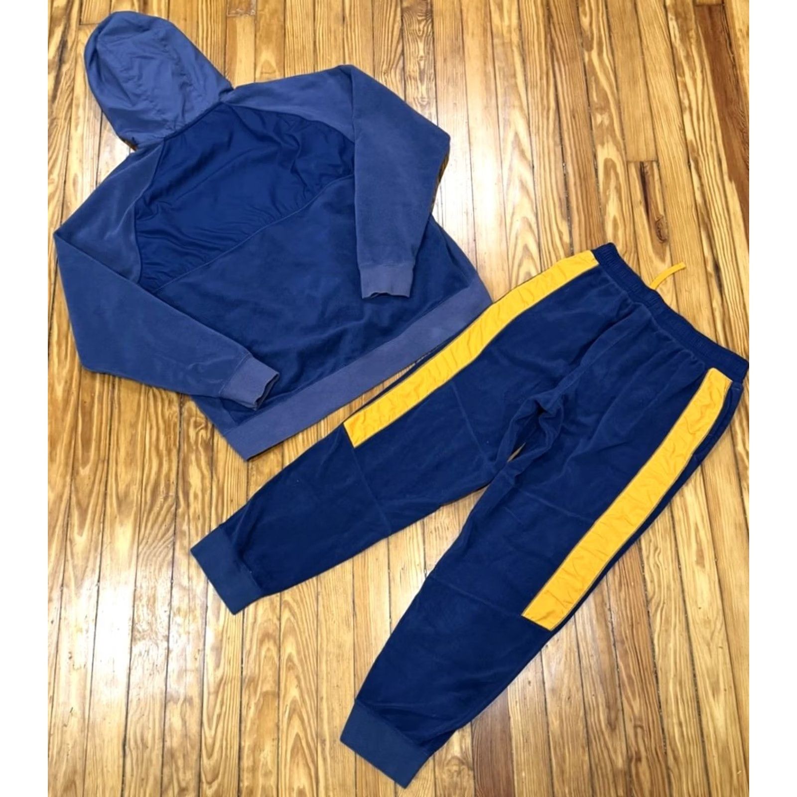 Nike VINTAGE Nike Sportswear Sweatsuit Hoodie & Sweatpants Set M/XL Blue Men's Winterized Fleece 90s Y2K Club Nike Shirt Size US M / EU 48-50 / 2 - 2 Thumbnail