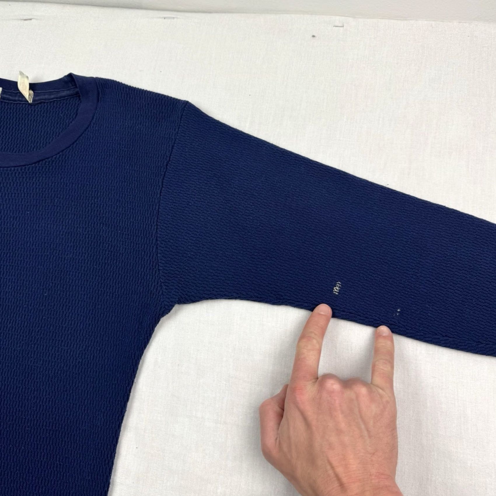 Vintage VINTAGE Munsingwear Thermal Long Sleeve Shirt Adult Medium Hipster 1970s Grunge Blue Mens Size US M / EU 48-50 / 2 - 3 Thumbnail