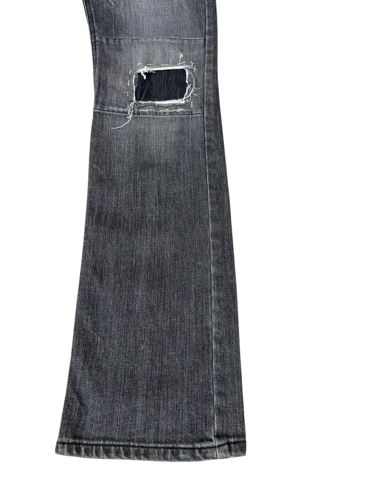 Beams Plus Beams X Vaporize Distressed Stretch Denim Flare Jeans Size US 32 / EU 48 - 12 Thumbnail