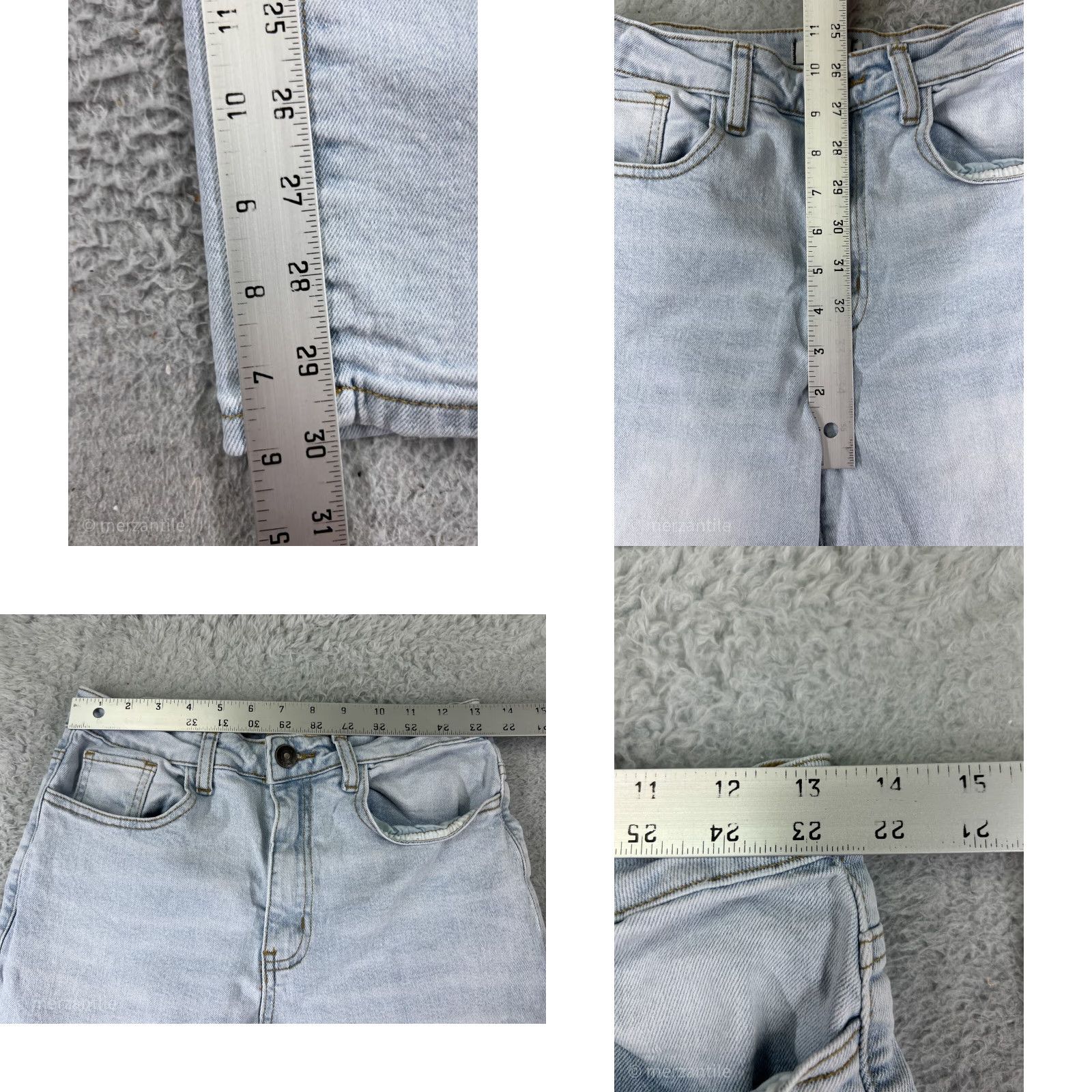 Vintage Rue21 Blue Denim Jeans Women 7 Wide-Leg 90s Look Cotton Blend Stretch Jeans Size 28" / US 6 / IT 42 - 9 Thumbnail