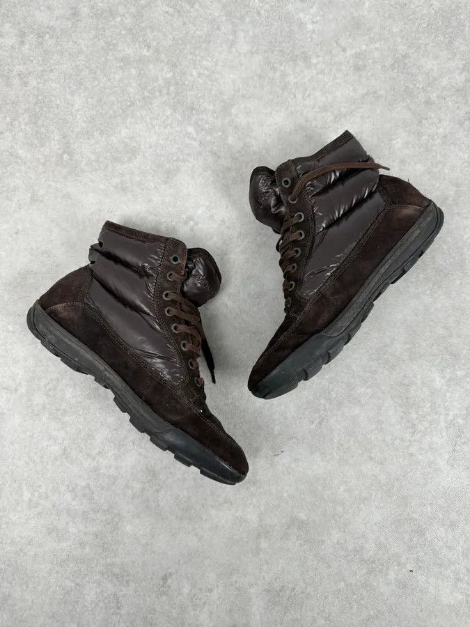 Moncler Moncler Brown Suede Puffer Lace-Up Hiking Boots Size US 8 / EU 41 - 7 Thumbnail