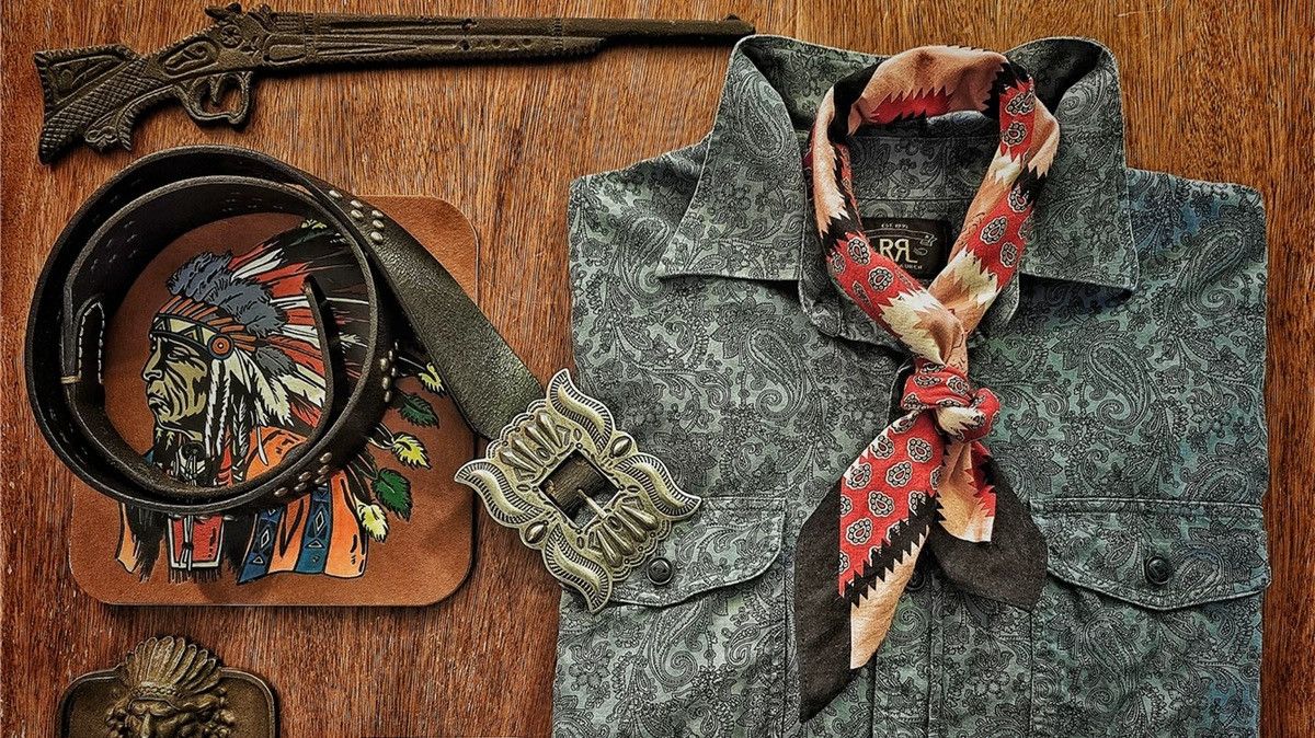 RRL Ralph Lauren PRINT BANDANNA Size ONE SIZE - 3 Thumbnail
