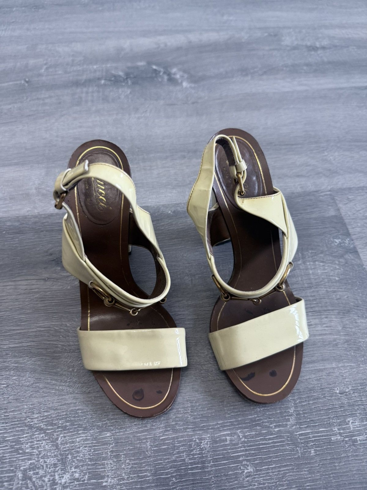 Gucci Vintage Gucci Leather Alyssa Horsebit Ankle Strap Sandals Size US 6 / IT 36 - 3 Thumbnail