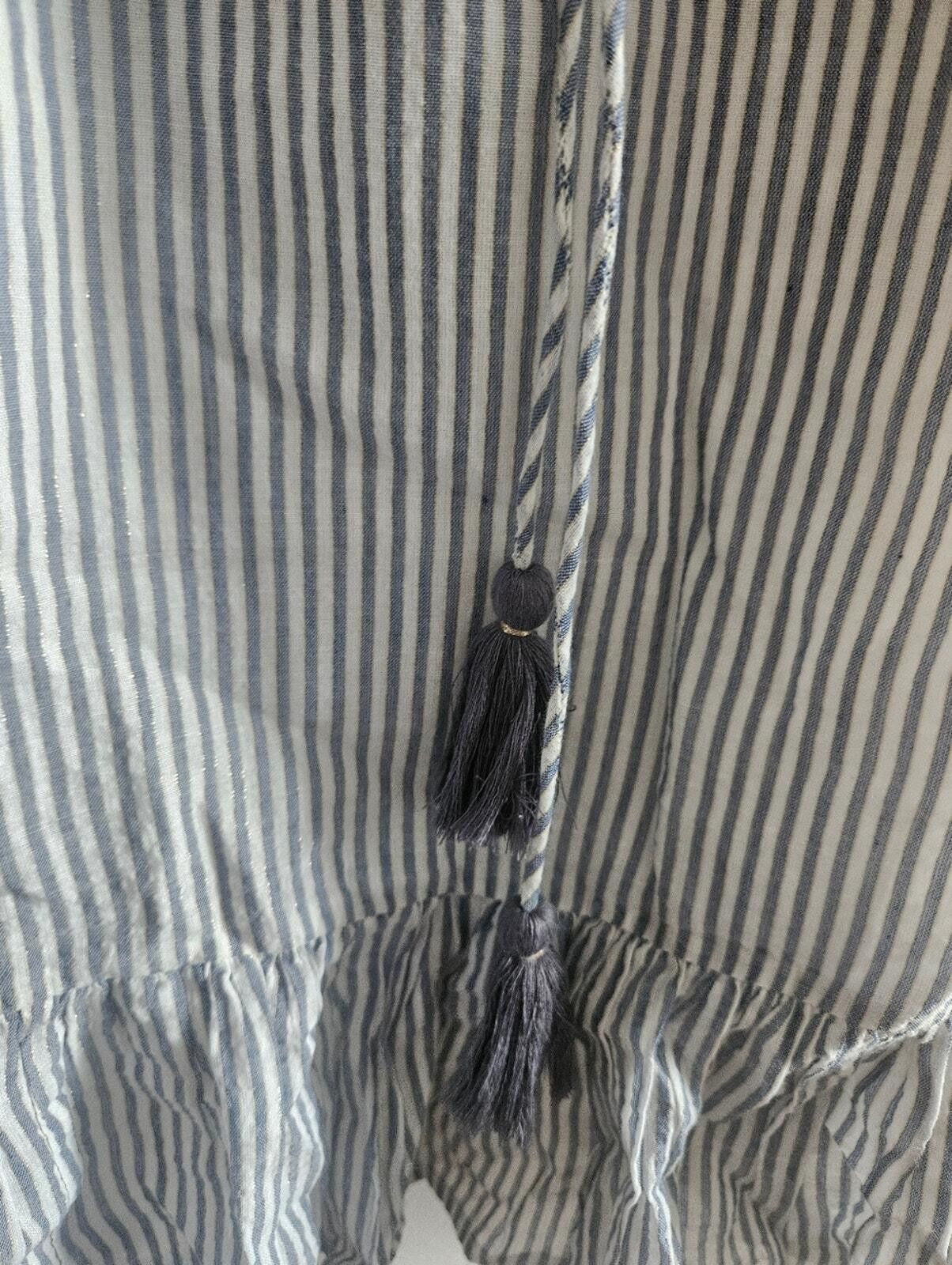Other Sezane Size 38 Striped Ruffle Hem Spaghetti Strap Dress Size M / US 6-8 / IT 42-44 - 4 Thumbnail