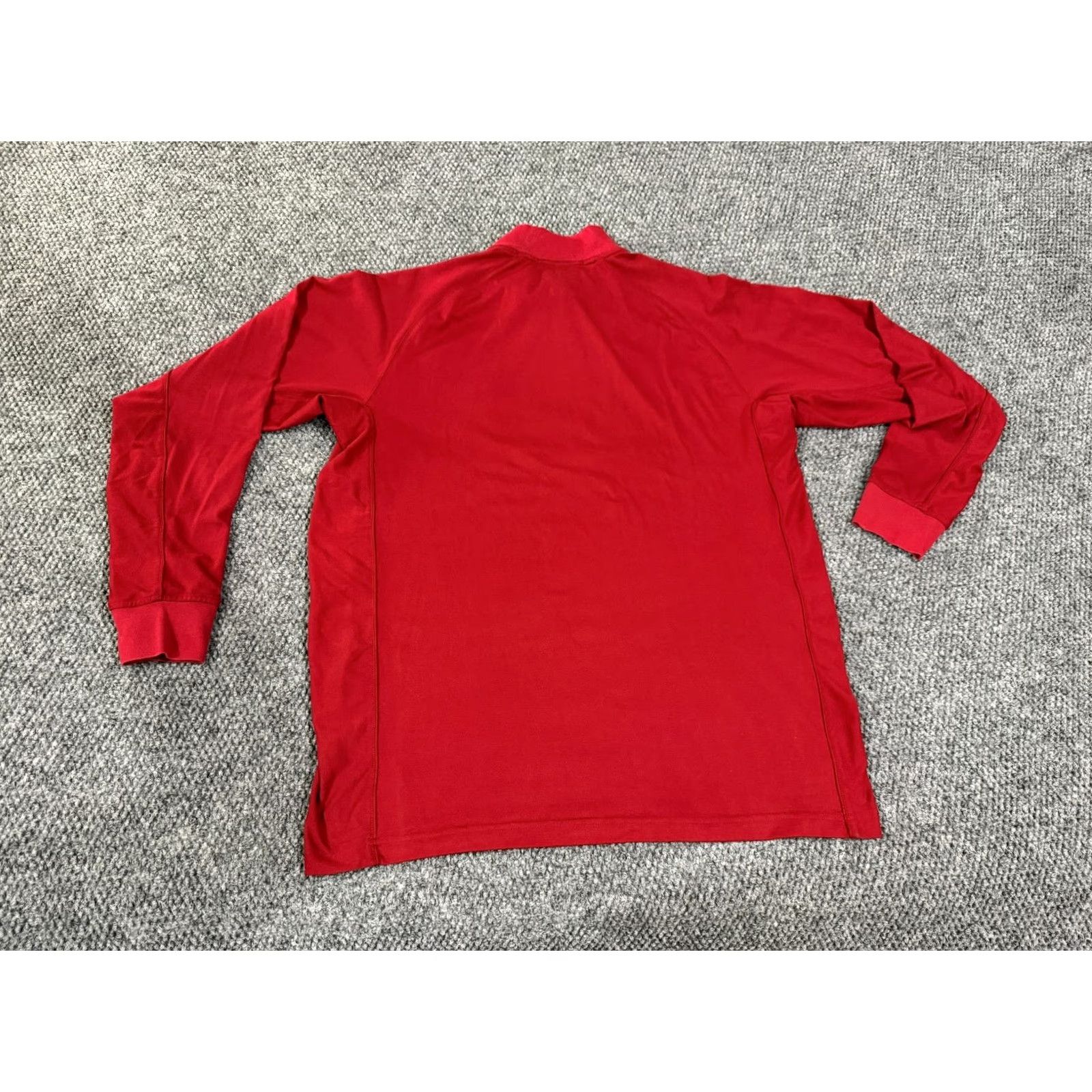 Vintage Zero Restriction Mock Neck Top Mens L Red Geometric Long Sleeve Pullover Casual Embroidered All Seasons Lightweight Stretch Size US L / EU 52-54 / 3 - 7 Thumbnail