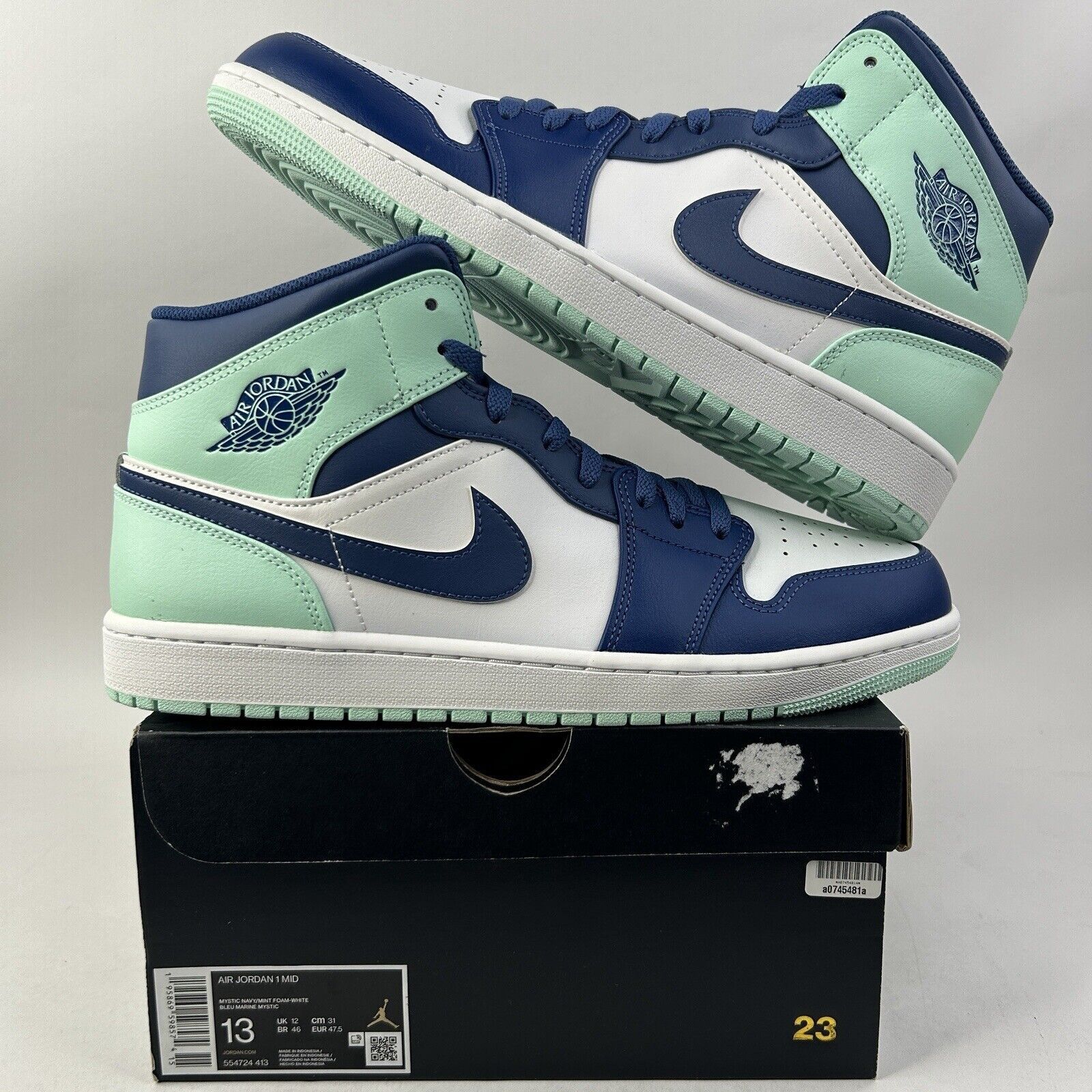 Nike Nike Shoes Air Jordan 1 Mid Retro “Mystic Navy" 2024 Size US 13 / EU 46 - 1 Thumbnail