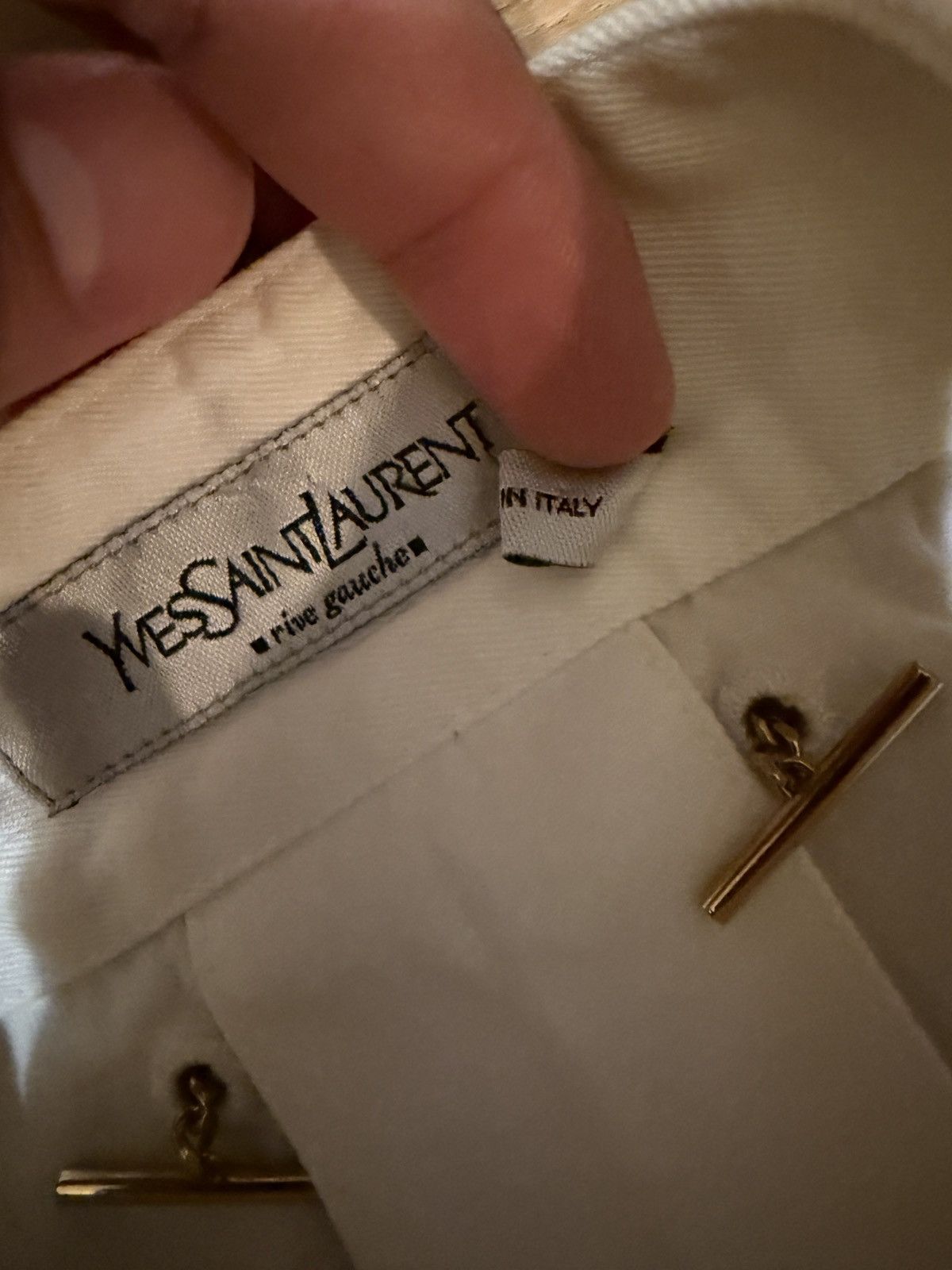 Yves Saint Laurent Yves Saint Laurent Rive Gauche White Button Up Jean Jacket Size US XXS / EU 40 - 9 Thumbnail