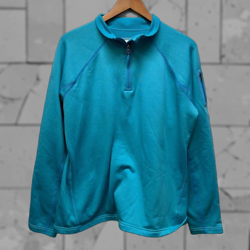 Marmot Marmot Jacket Womens XL Blue Half-Zip Polyester Blend Regular Coat, Basic Outdoor Gear Mens? Womens Size XL / US 12-14 / IT 48-50 - 1 Thumbnail