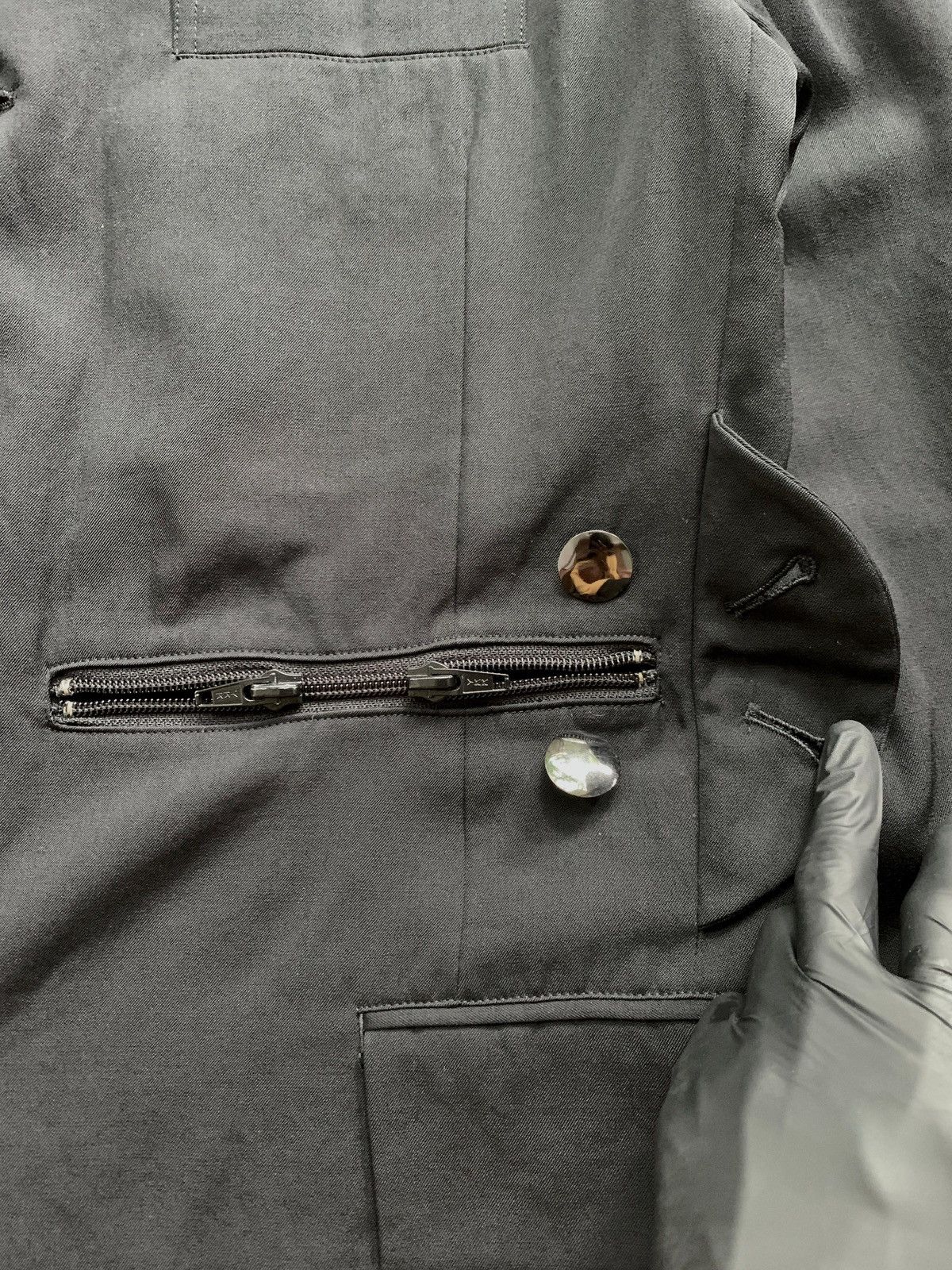 Yohji Yamamoto FREE TAX! Bondage Zipper Blazer Jacket Size 48R - 4 Thumbnail