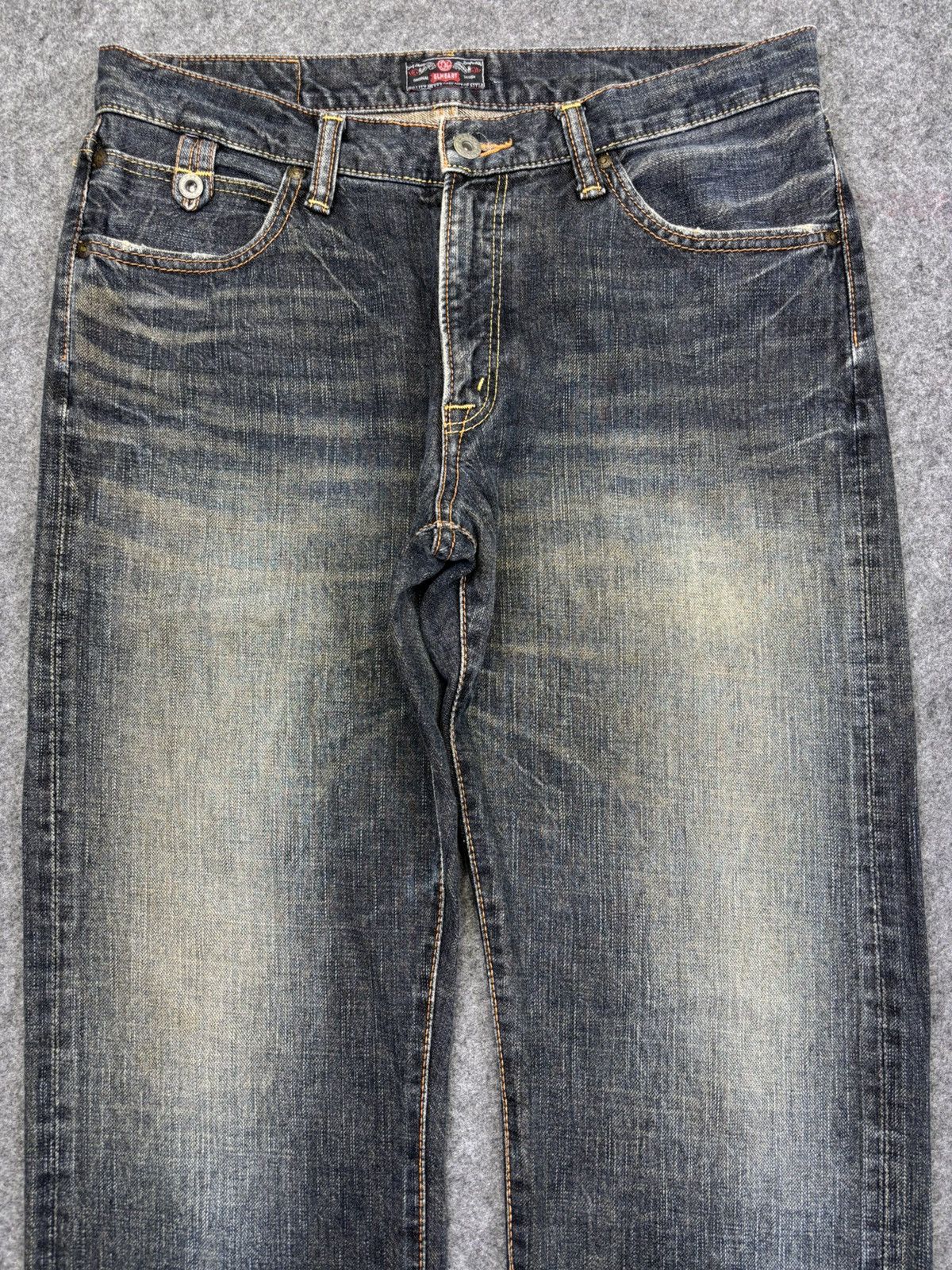 Japanese Brand 💥Sick 90s Style💥GLHeart Mud Stone Wash Denim F761 Size US 33 - 4 Thumbnail