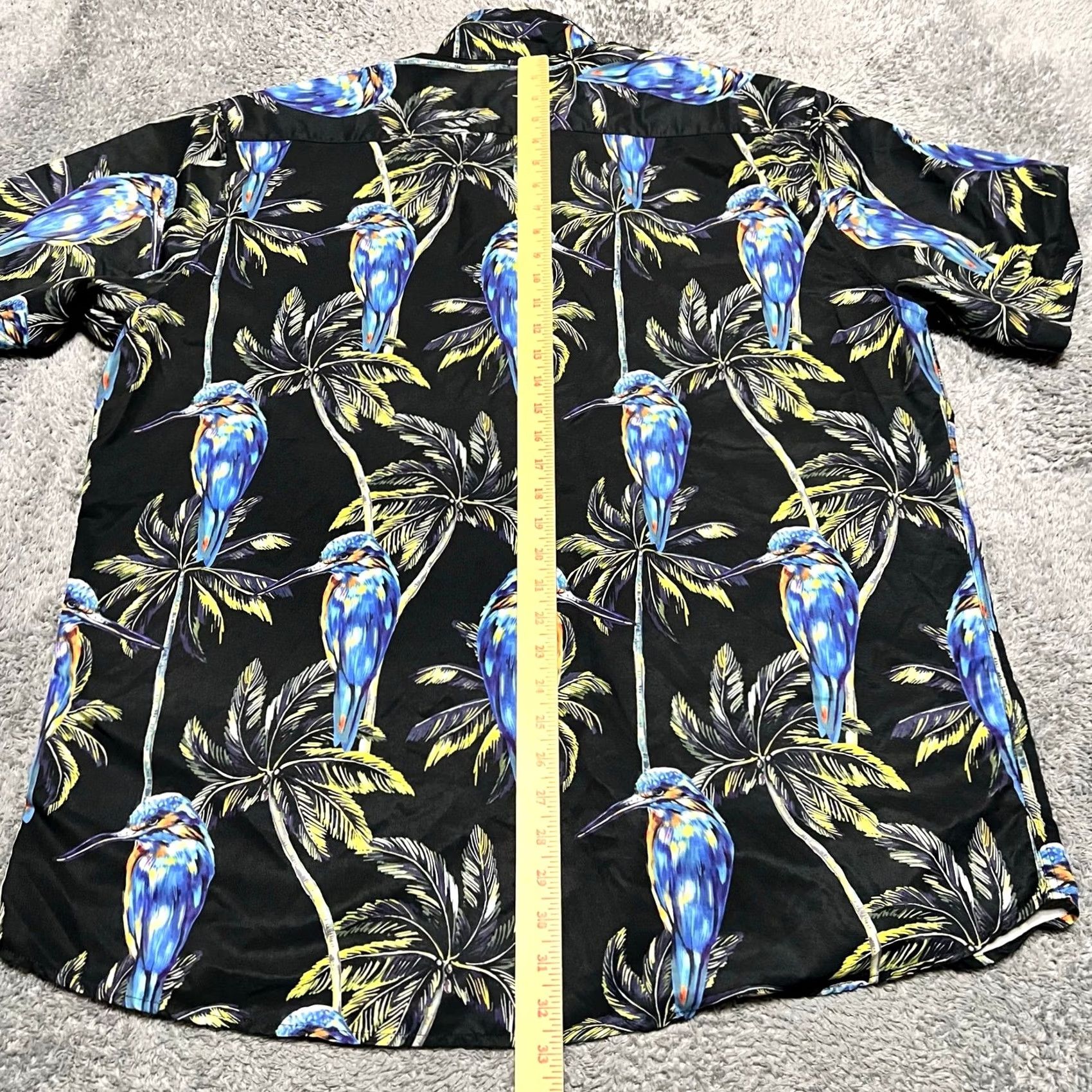 Twisted X Twisted Toucan Shirt Mens 3XL Hawaiian Floral Birds Button Short Sleeve Shirt Black 3XL Mens Big & Tall Size US XXL / EU 58 / 5 - 5 Thumbnail