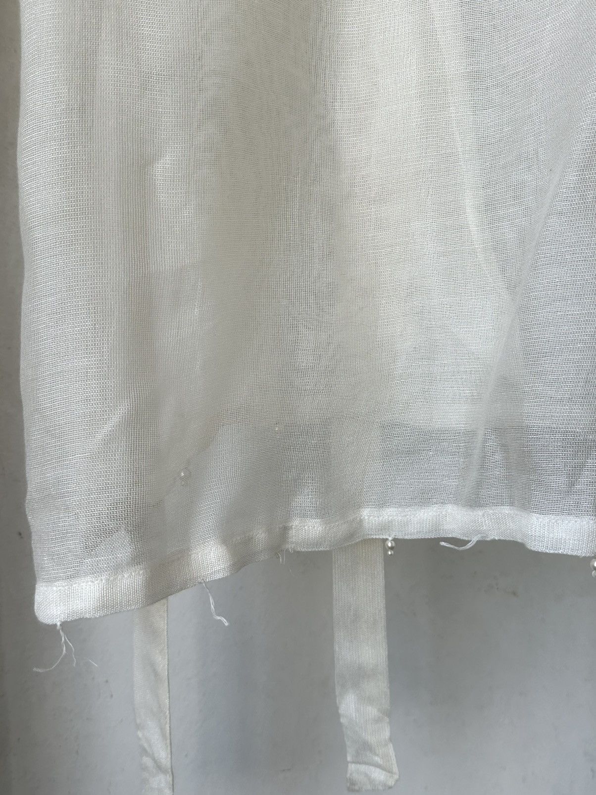 Vintage Vintage Mesh White Embroidered Flowers Blouse Size S / US 4 / IT 40 - 15 Thumbnail