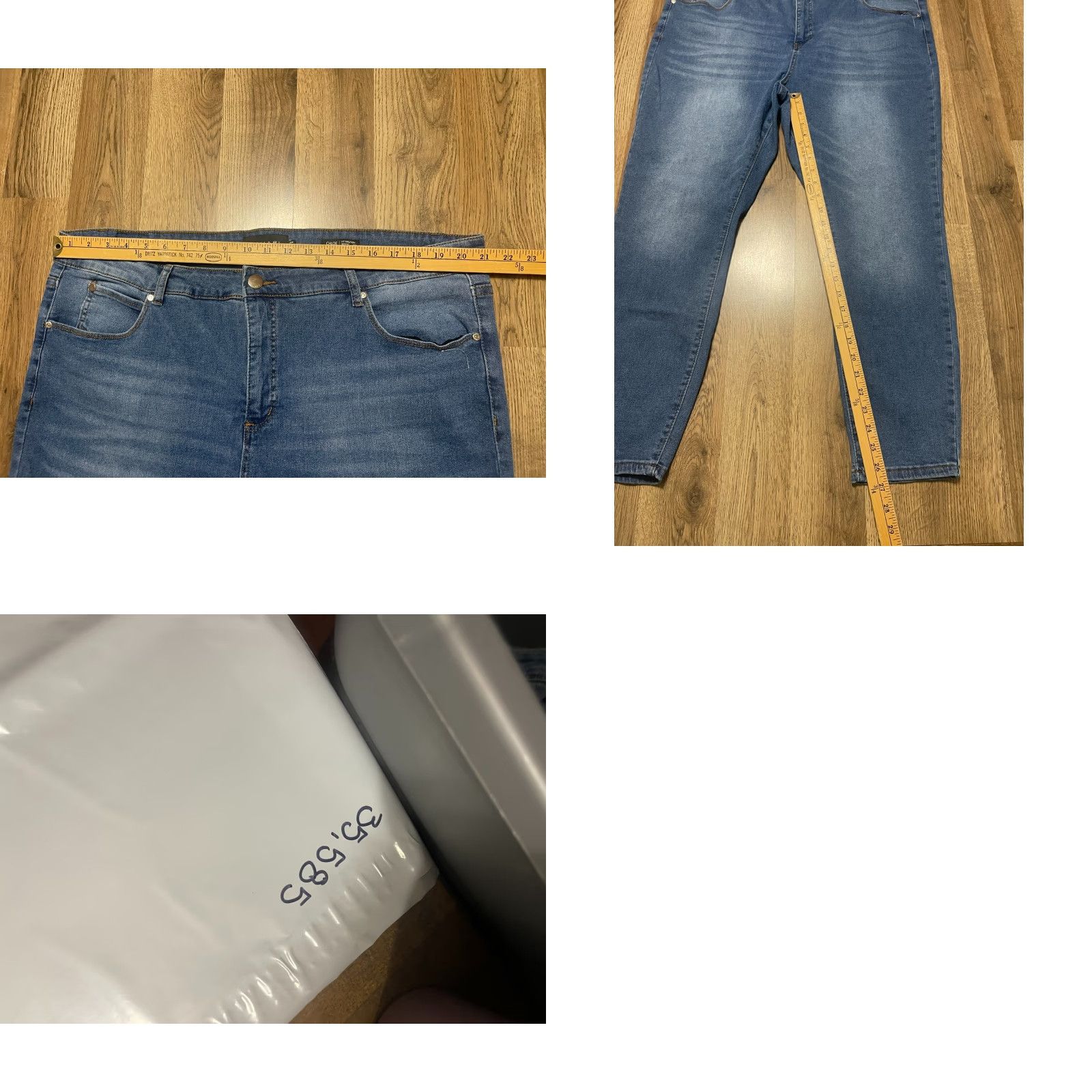 Vintage Tahari Jeans Women's Plus Size 24W Blue Denim Chloe Fit Solution Skinny Jeans Women 24W Blue Denim Tahari Regular Skinny 27 in Inseam Mens? Size 42" / US 20 - 8 Thumbnail