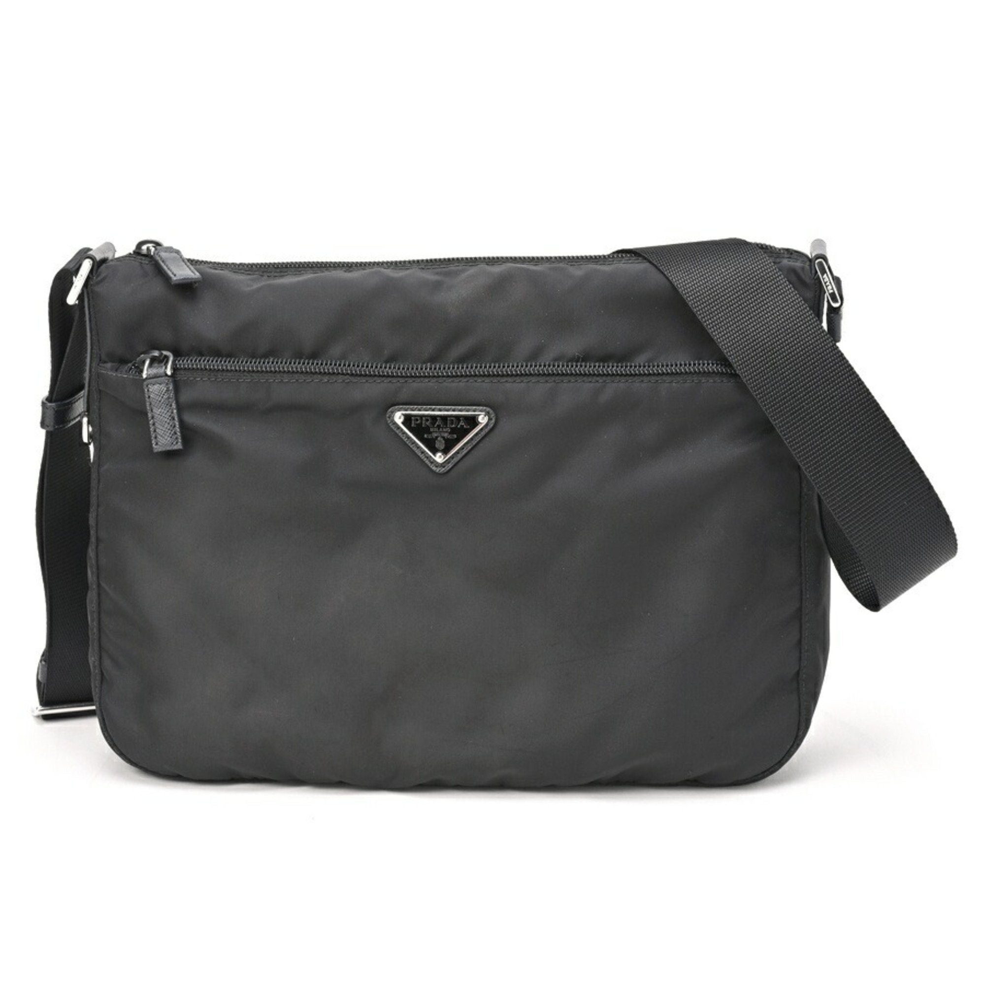 image of Prada Re-Nylon Shoulder Bag 1Bc421 Nylon Black S-155463, Women's