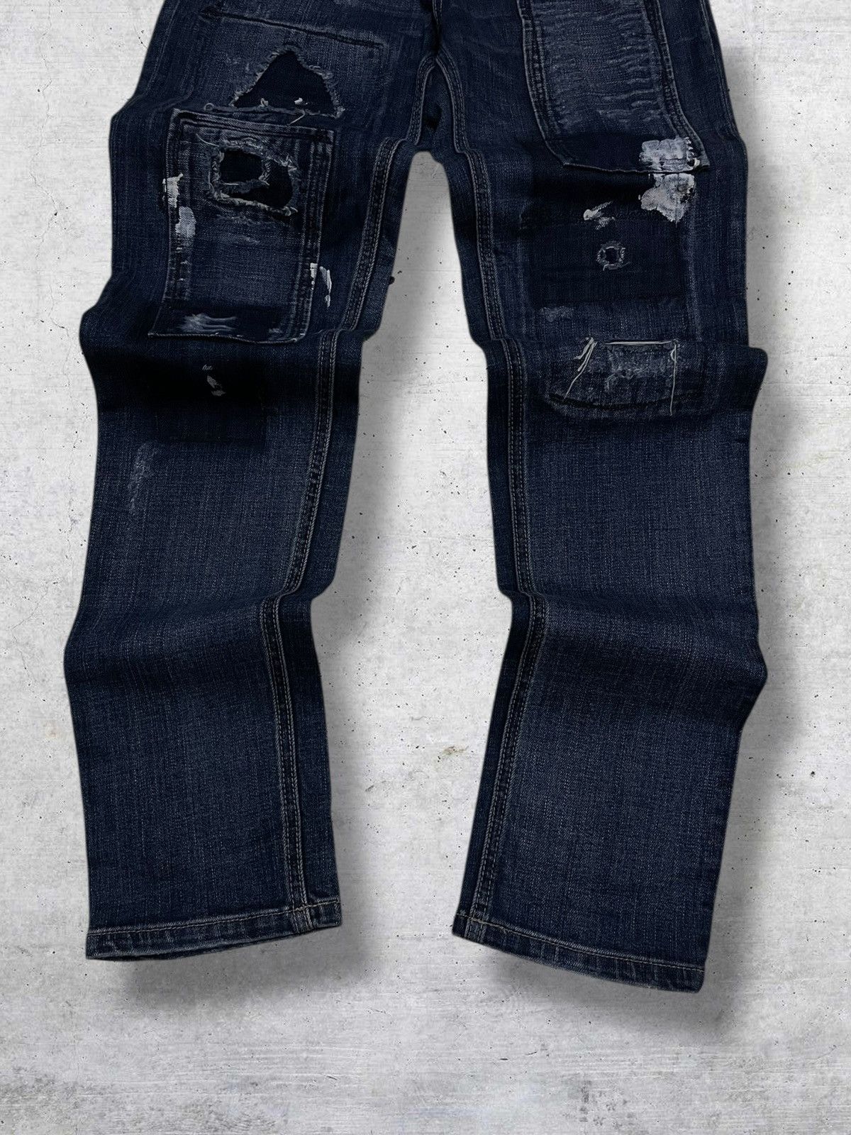 Kapital VINTAGE BIT BLUE 90S JAPAN DESIGNER DISTRESSED RIPPED JEANS Size US 29 - 3 Thumbnail