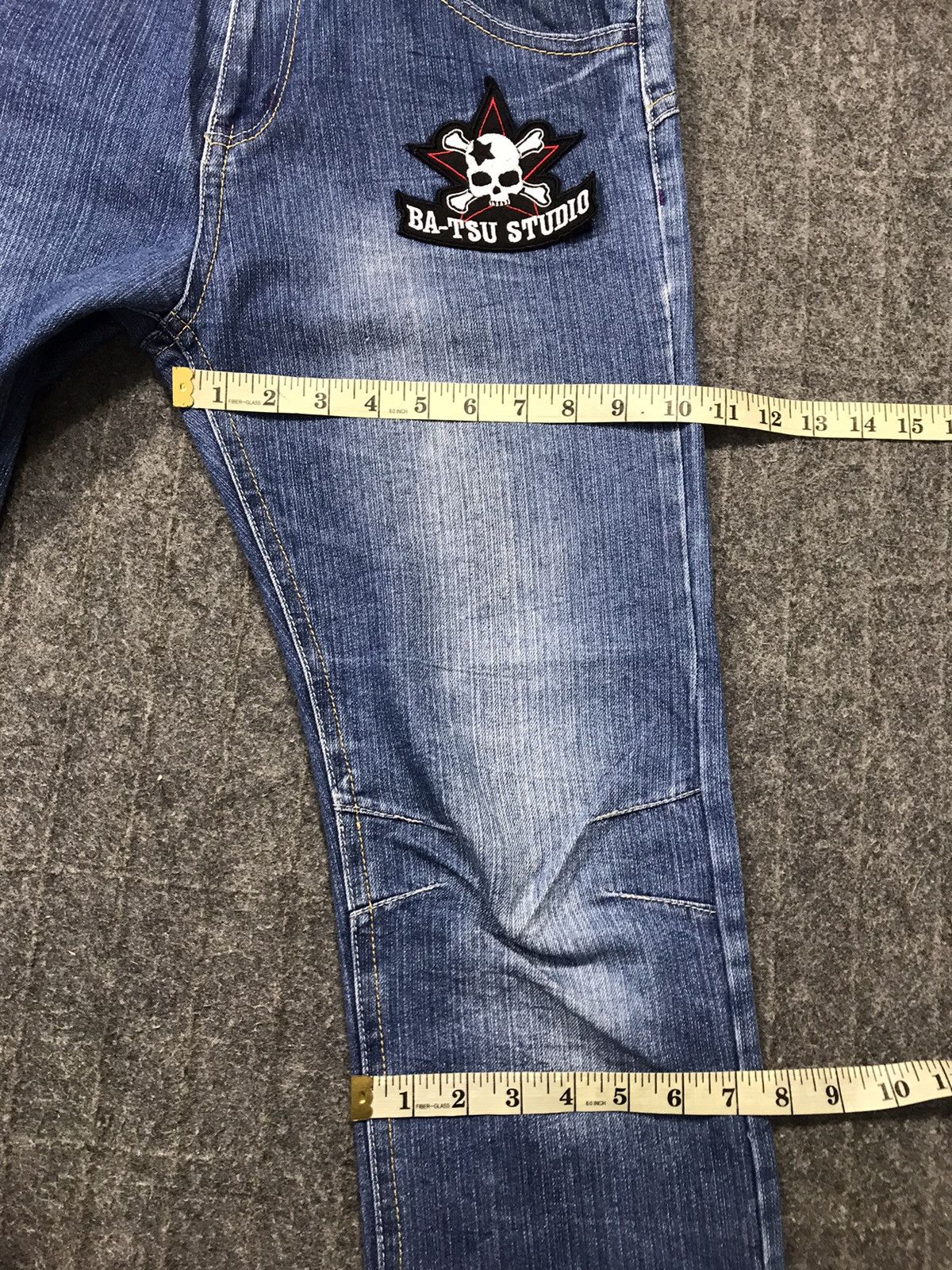 Japanese Brand Bat-su Studio Indigo Denim Back Chekered Printed Size US 28 / EU 44 - 14 Thumbnail
