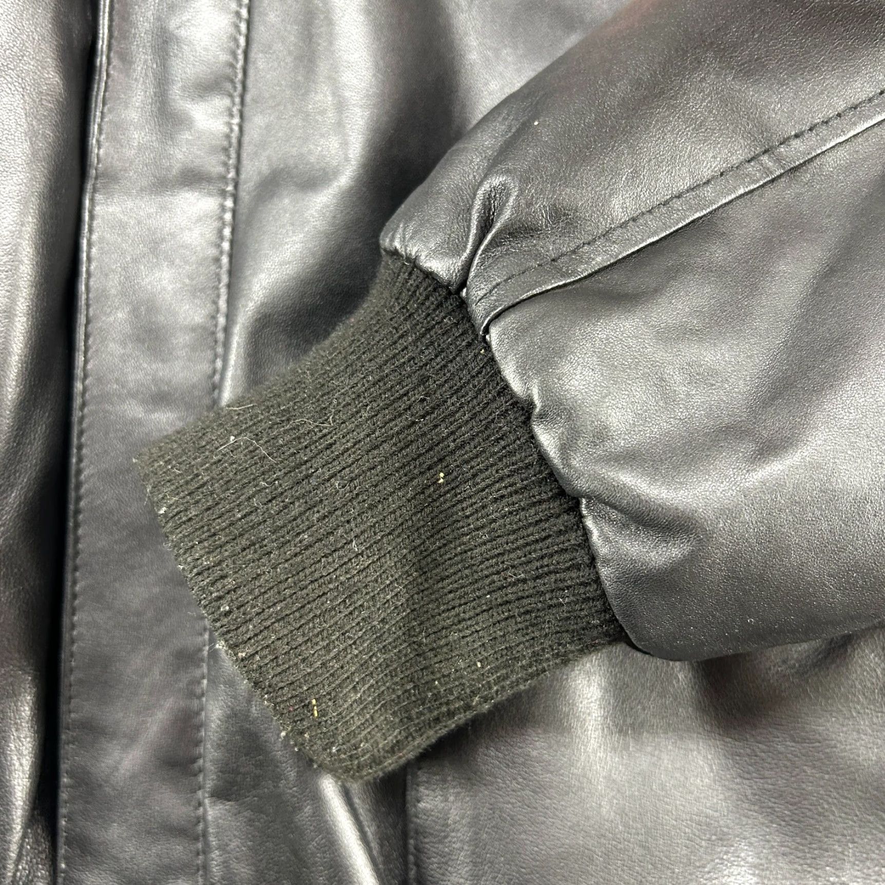 Vintage VINTAGE Burks Bay Leather Jacket Mens L Black Bomber Genuine NRA Life Member 90s Size US L / EU 52-54 / 3 - 6 Thumbnail