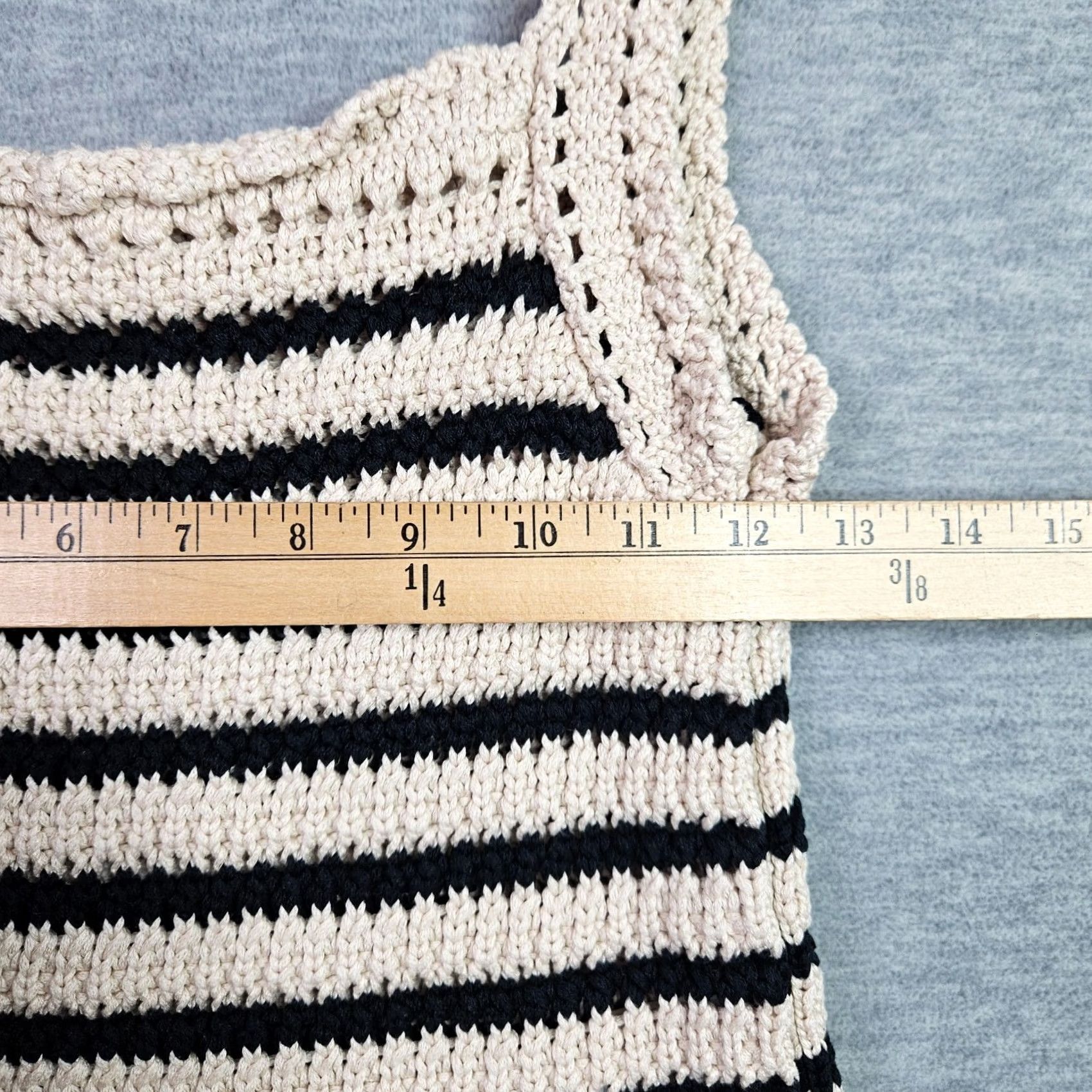 Madewell Madewell Crochet Stitch Cotton Sweater Tank Top Shirt Sleeveless S Multicolor Women Regular Color Pattern Crochet 90s? Size S / US 4 / IT 40 - 3 Thumbnail