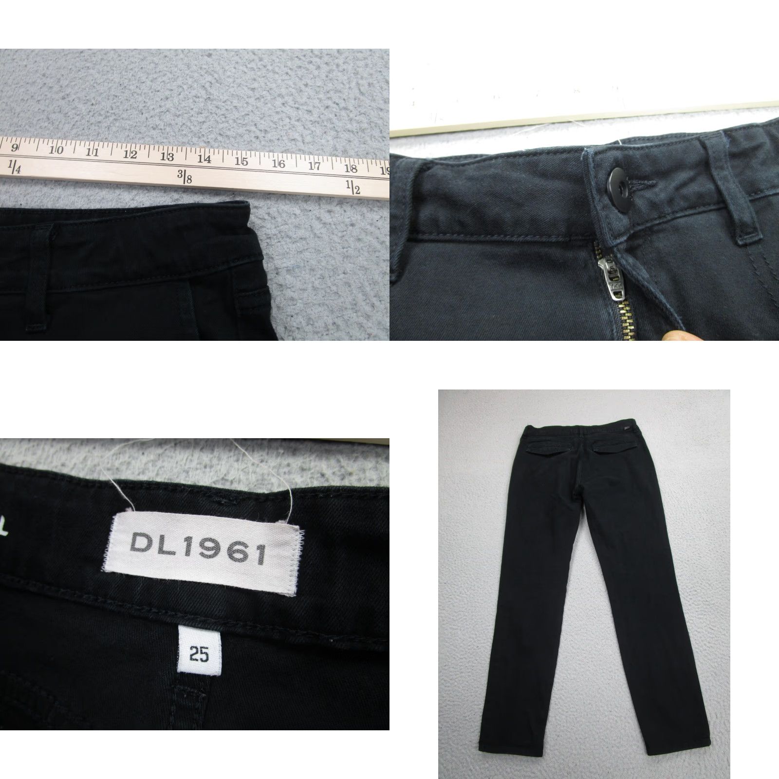 DL1961 DL1961 Pants Womens 25 Black Slim Straight Stretch Casual Chino Jeans Style - Womens - Pants - 25 - Black - DL1961 - Casual - 90s? (no) Size 42" / US 20 - 8 Thumbnail