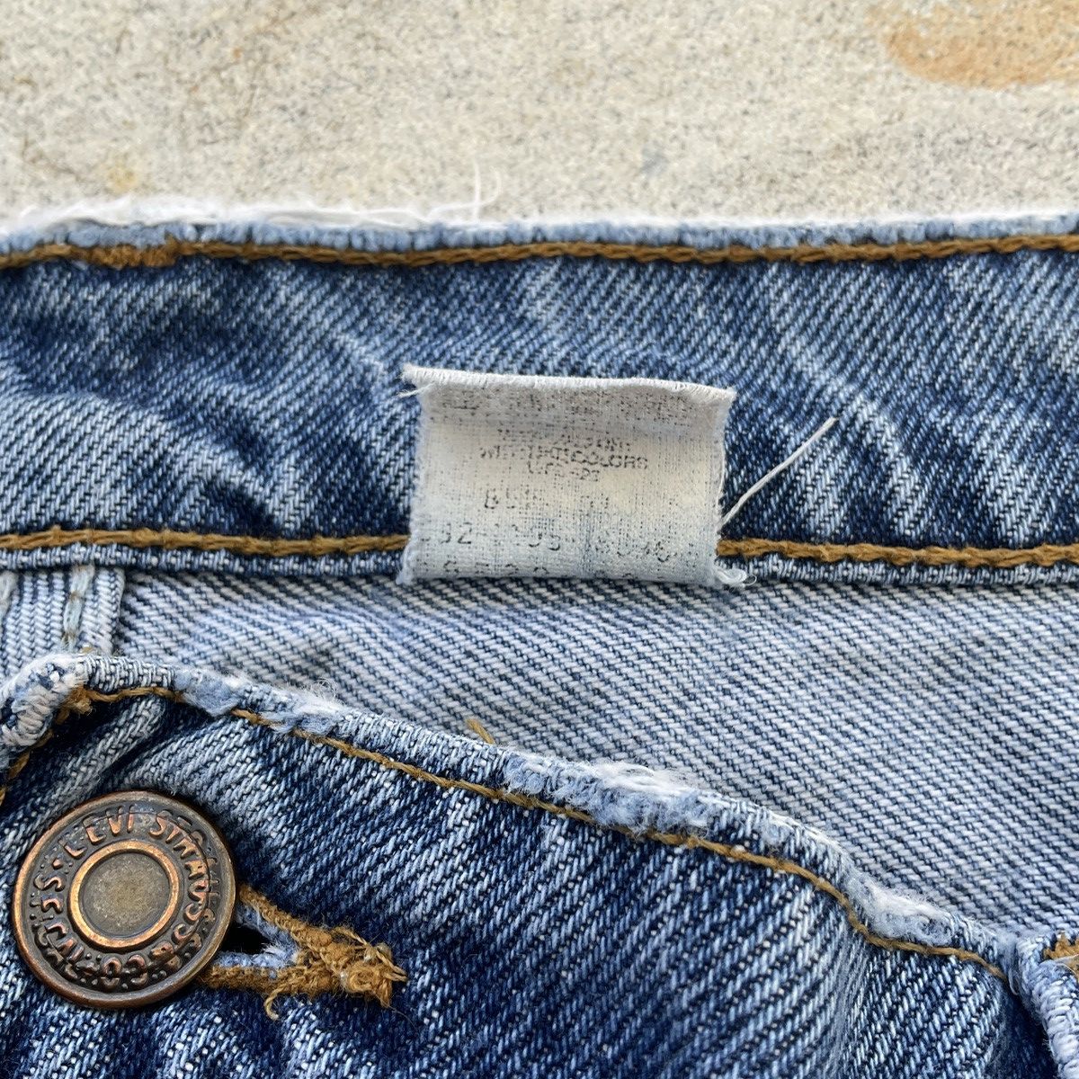 Levi's Vintage Distressed 90s Levi’s 522 Made In USA Denim Pants Size 38" / US 16 / IT 52 - 11 Thumbnail