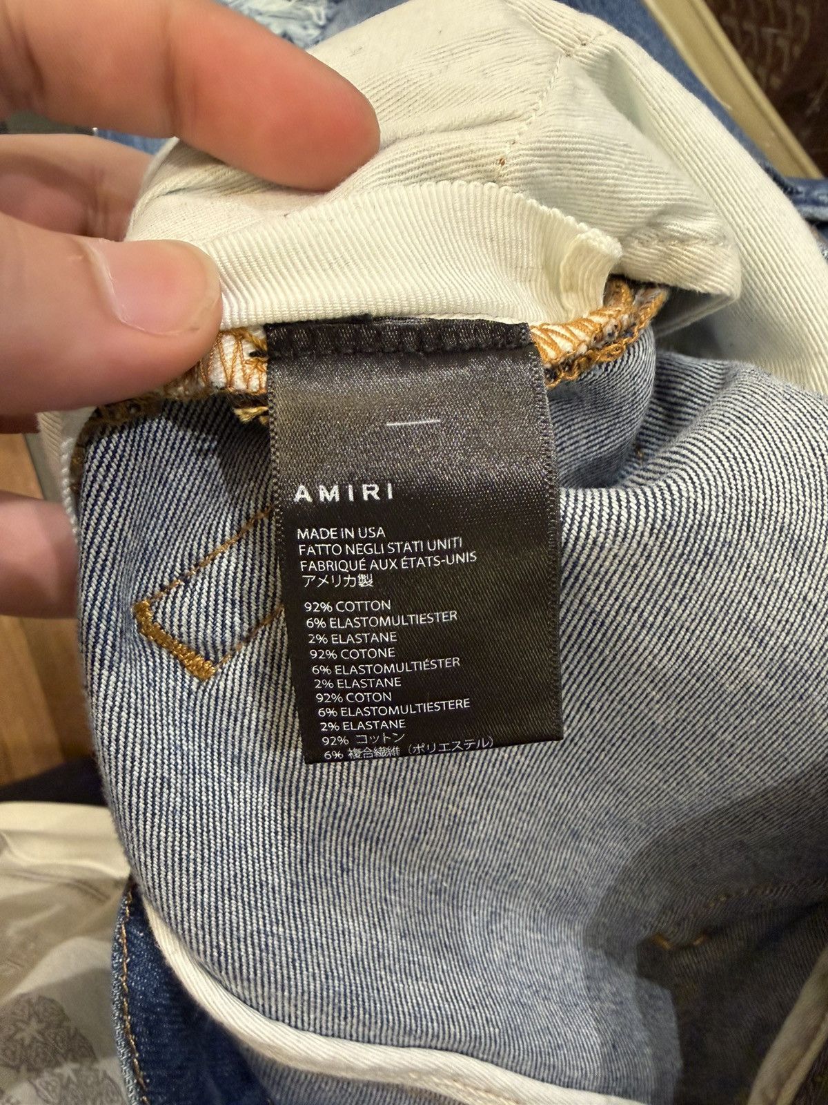 Amiri Amiri Crystal Track Denim Jeans Size US 34 / EU 50 - 6 Thumbnail