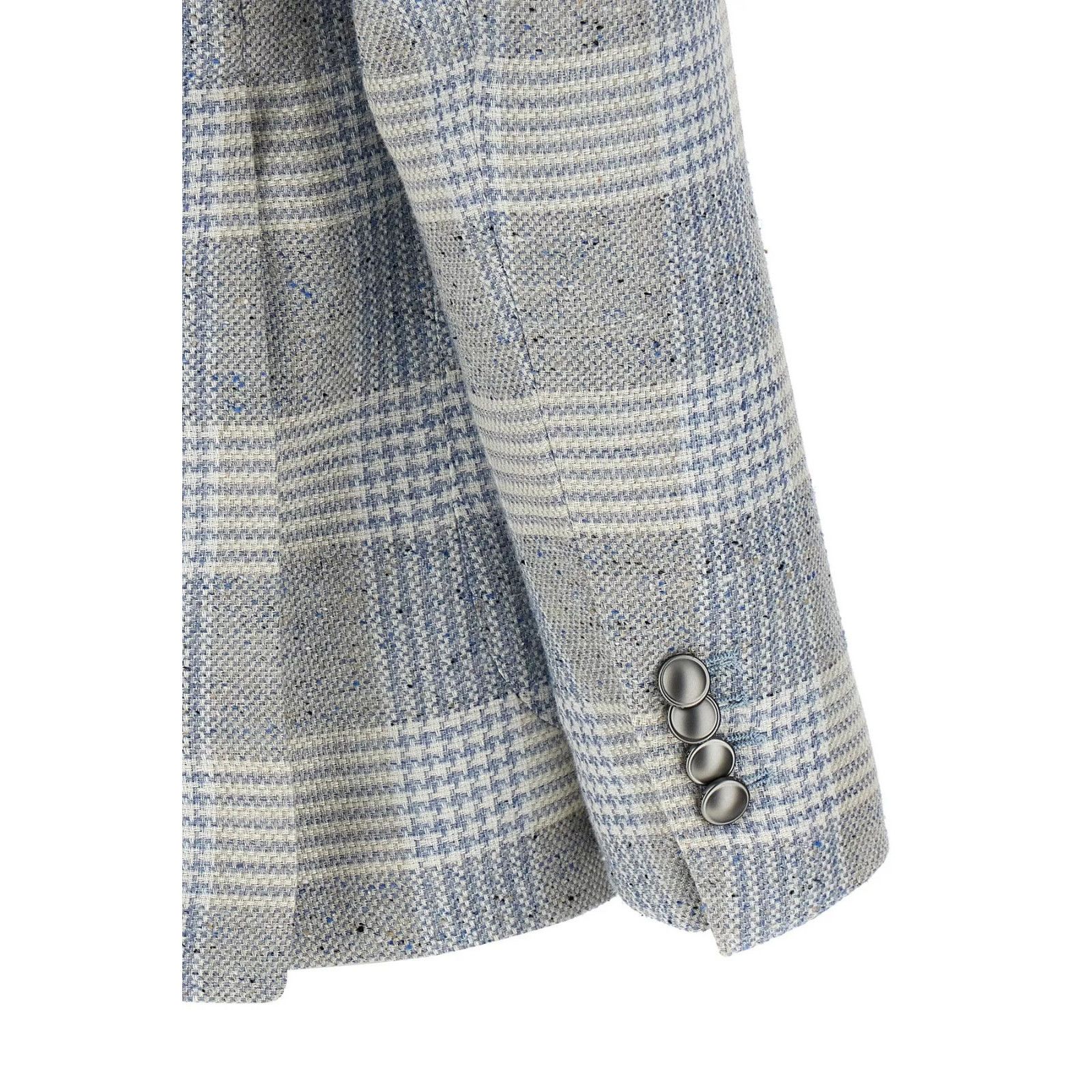 Tagliatore TAGLIATORE Check Blue/Gray Linen Blazer Jacket New & Authent Size US M / EU 48-50 / 2 - 4 Thumbnail