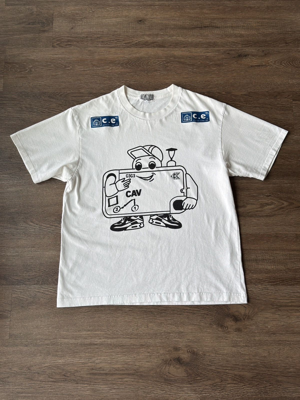 Cav Empt Cav Empt Phone Guy White Tee Size US M / EU 48-50 / 2 - 1 Thumbnail